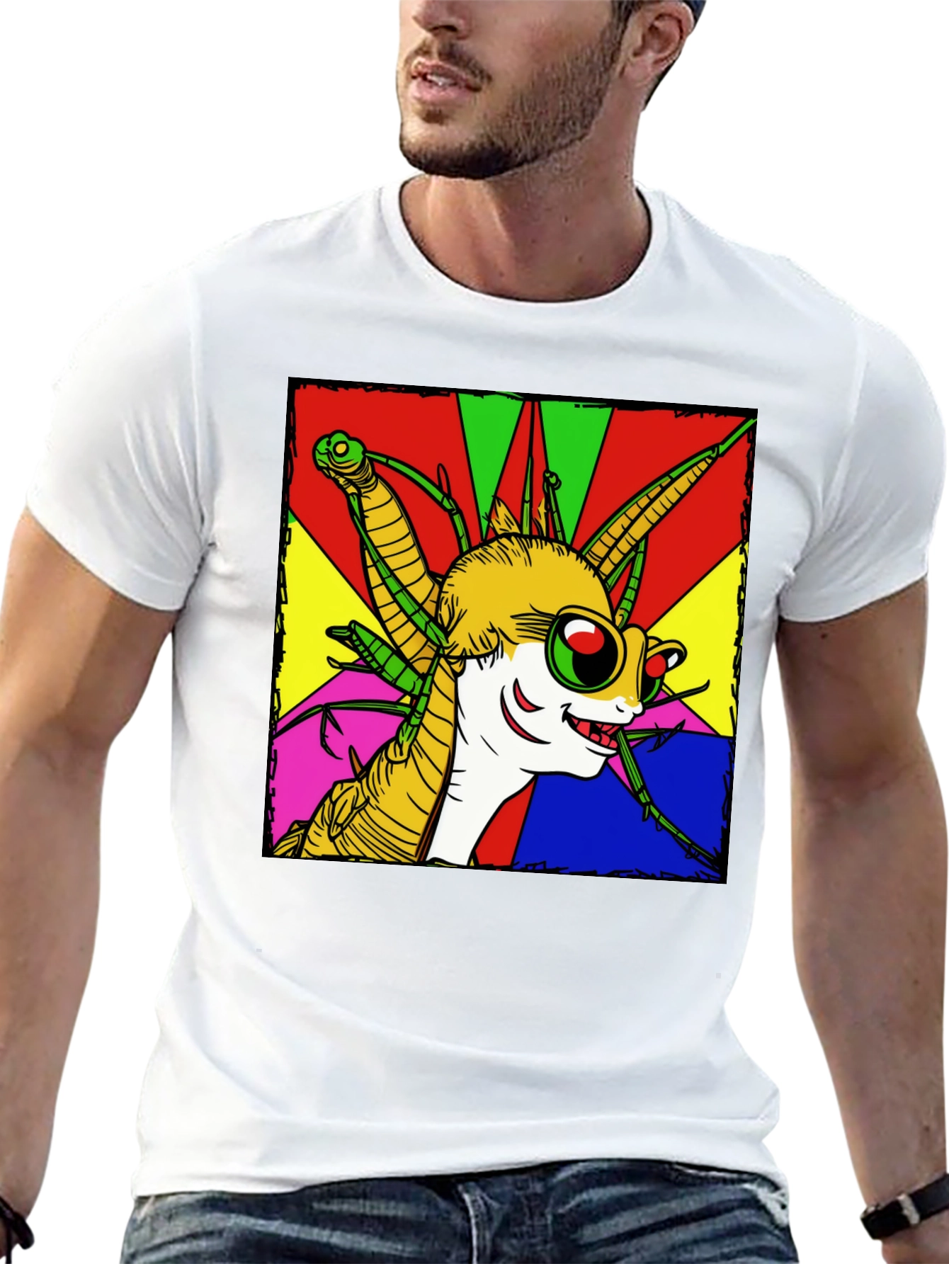 Cartoon Insect Graphic Tee - Quirky Style