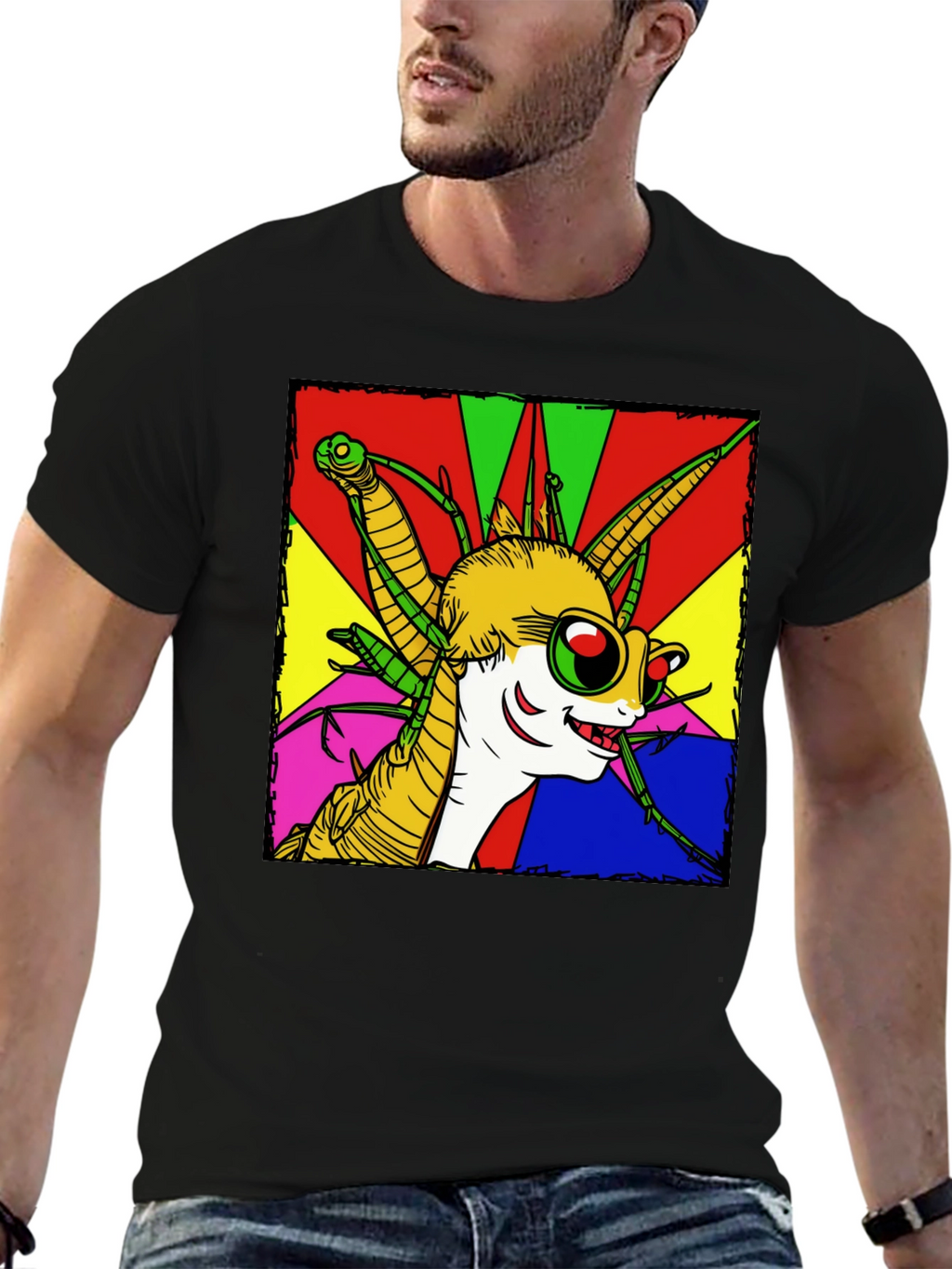 Cartoon Insect Graphic Tee - Quirky Style