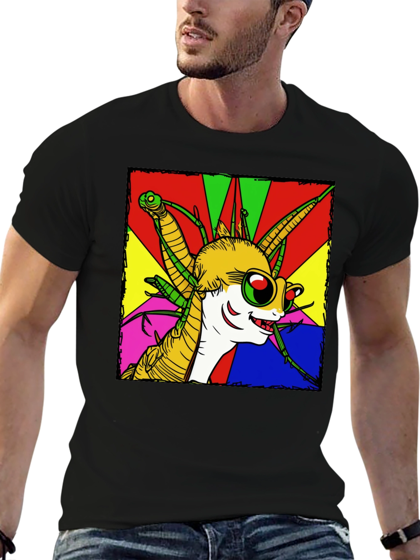 Cartoon Insect Graphic Tee - Quirky Style