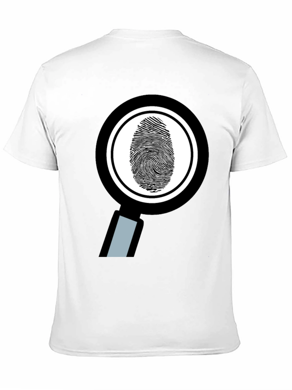 Fingerprint Magnifying Glass Graphic Tee