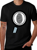 Fingerprint Magnifying Glass Graphic Tee