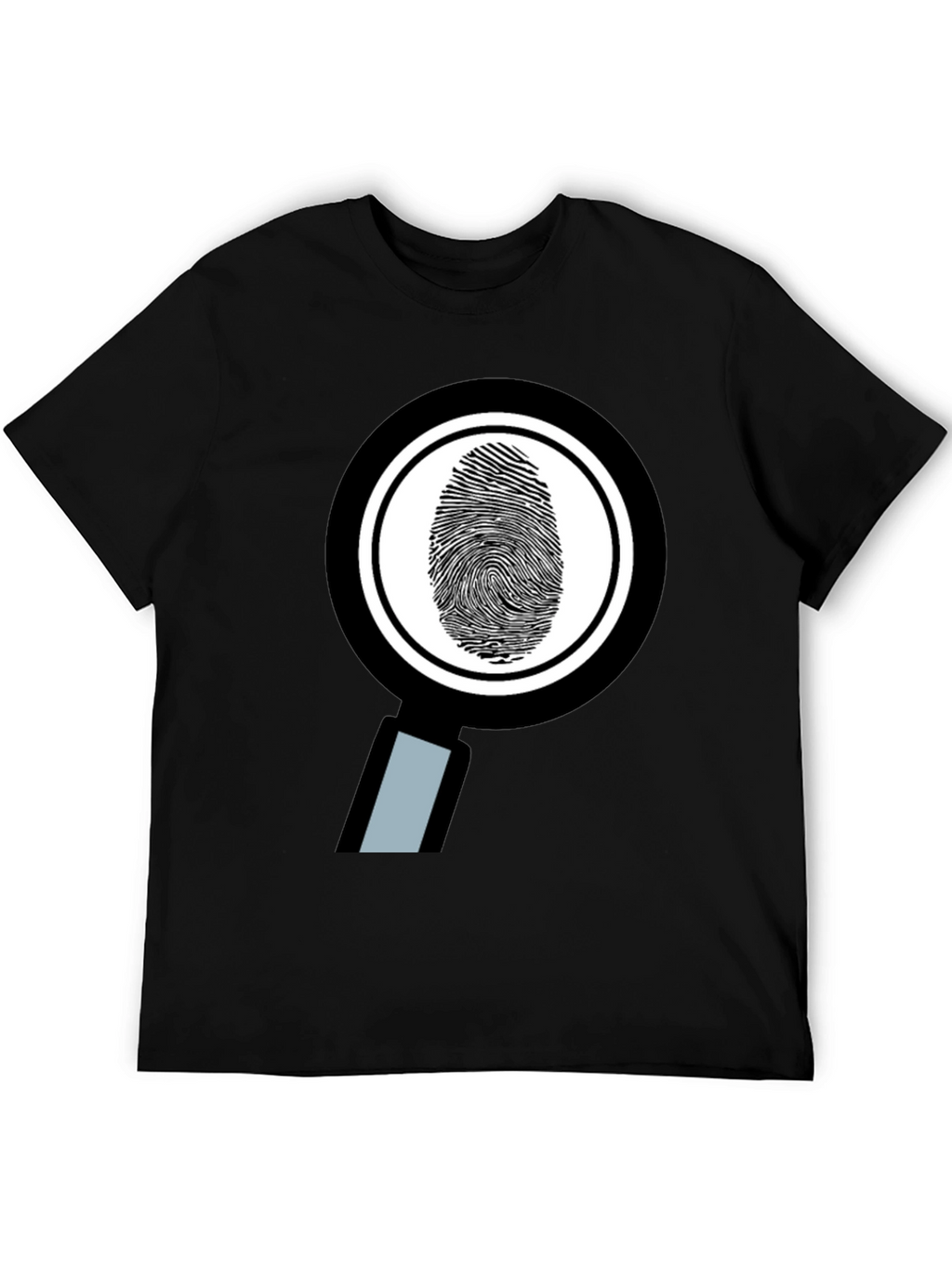 Fingerprint Magnifying Glass Graphic Tee