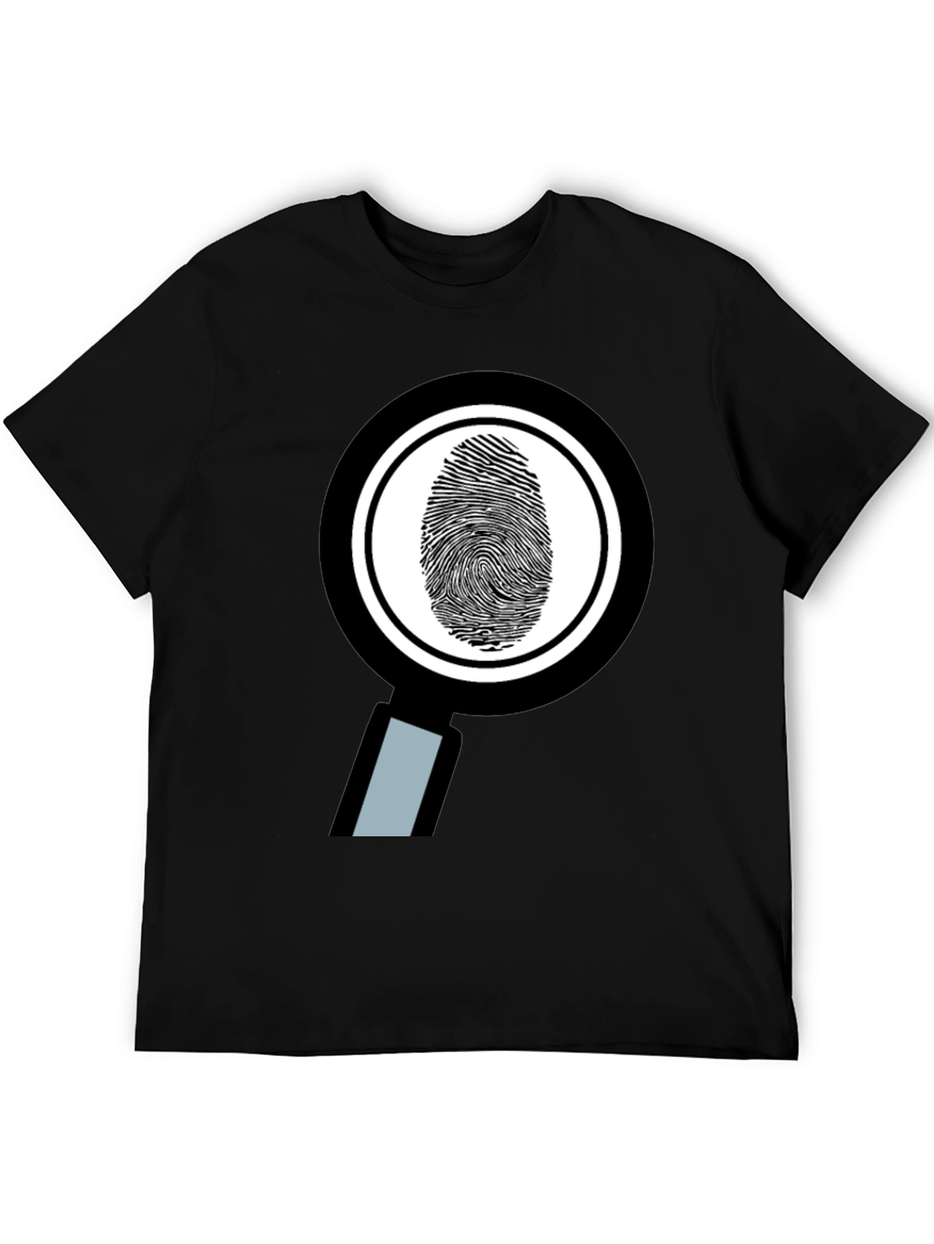 Fingerprint Magnifying Glass Graphic Tee