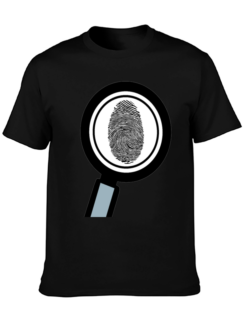 Fingerprint Magnifying Glass Graphic Tee