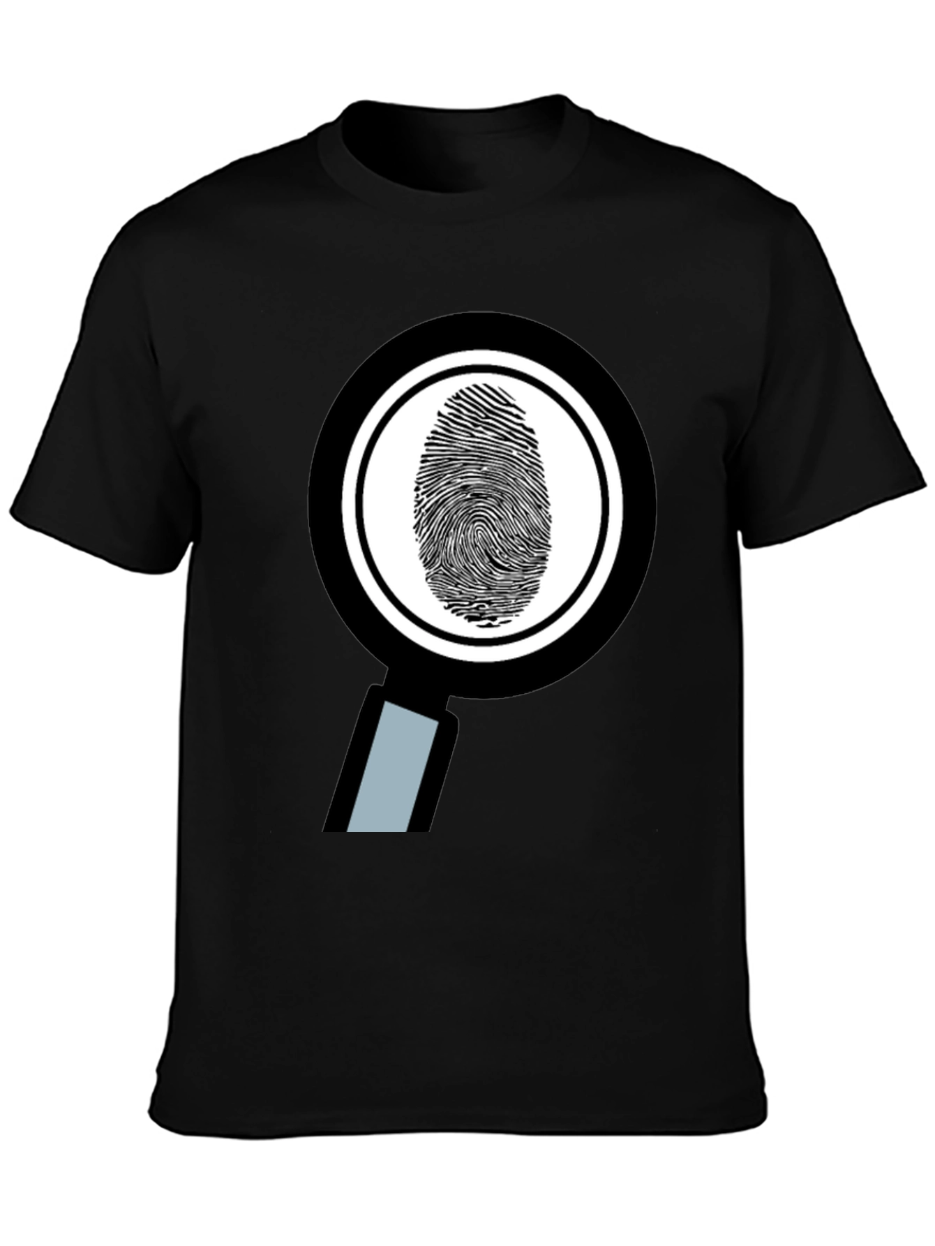 Fingerprint Magnifying Glass Graphic Tee