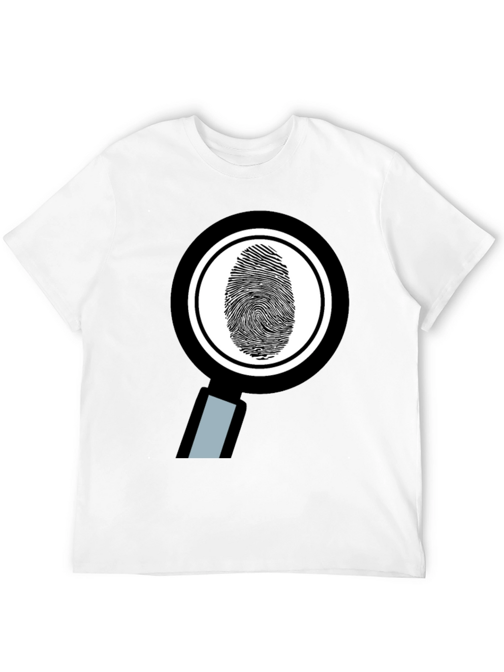 Fingerprint Magnifying Glass Graphic Tee
