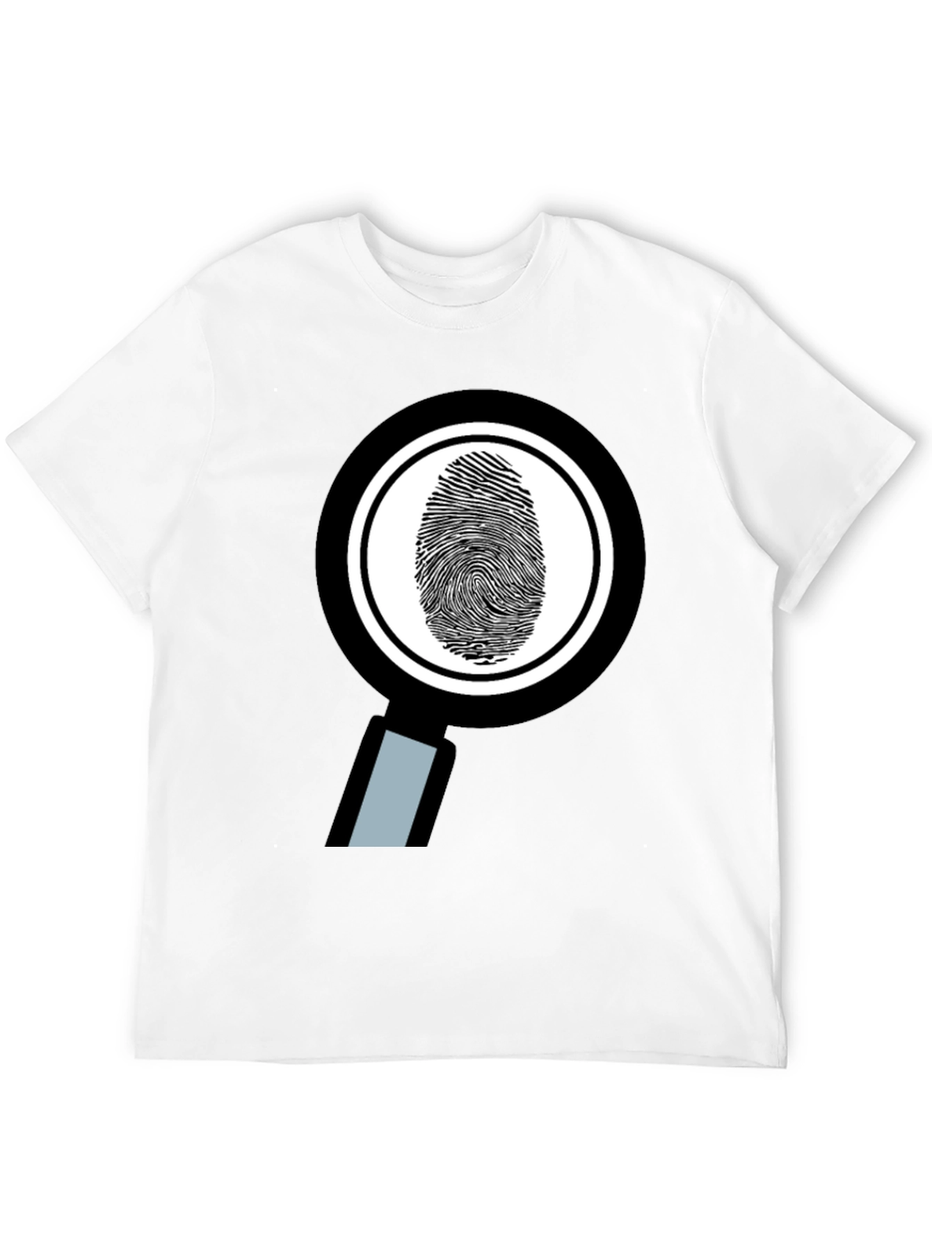 Fingerprint Magnifying Glass Graphic Tee