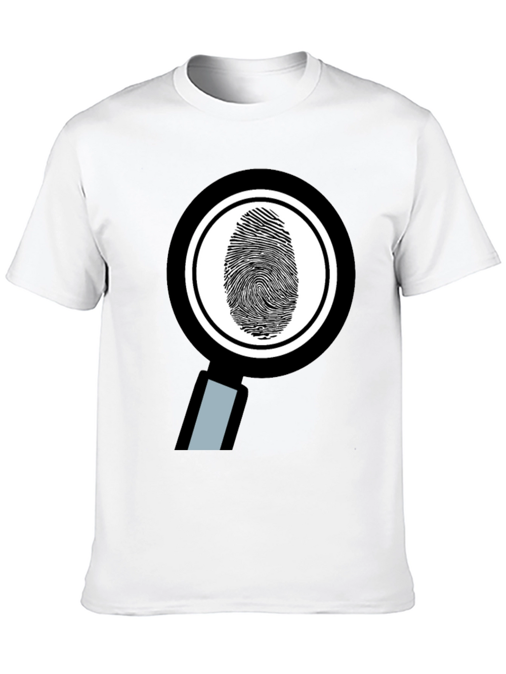 Fingerprint Magnifying Glass Graphic Tee