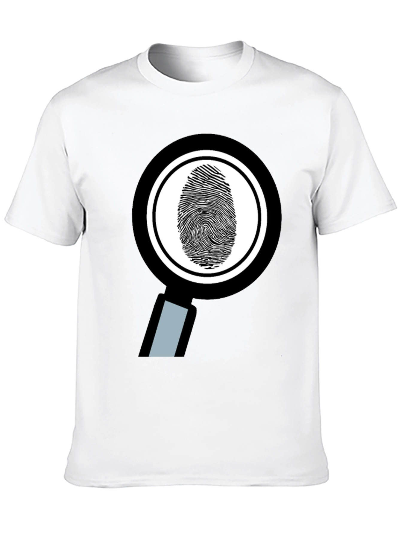 Fingerprint Magnifying Glass Graphic Tee