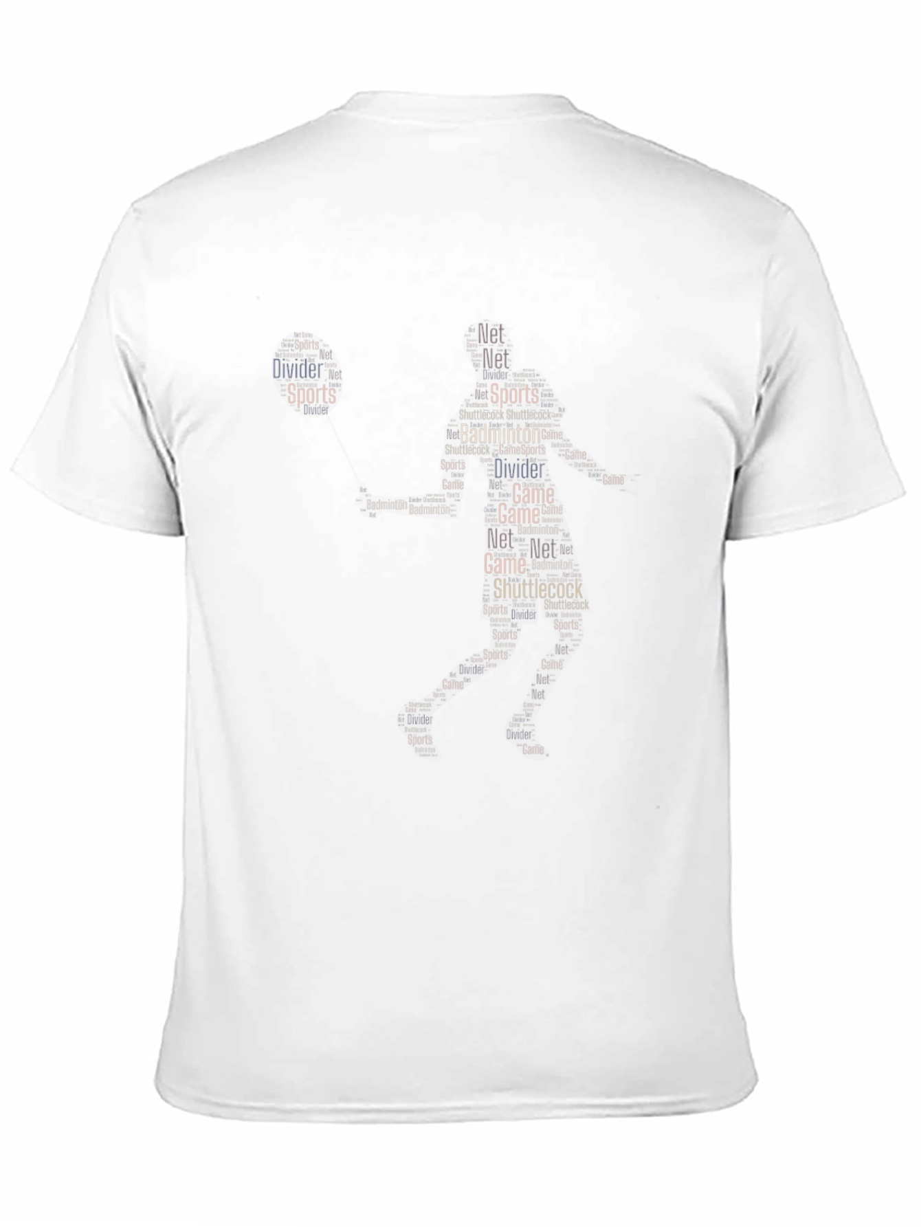 Badminton Word Art T-Shirt