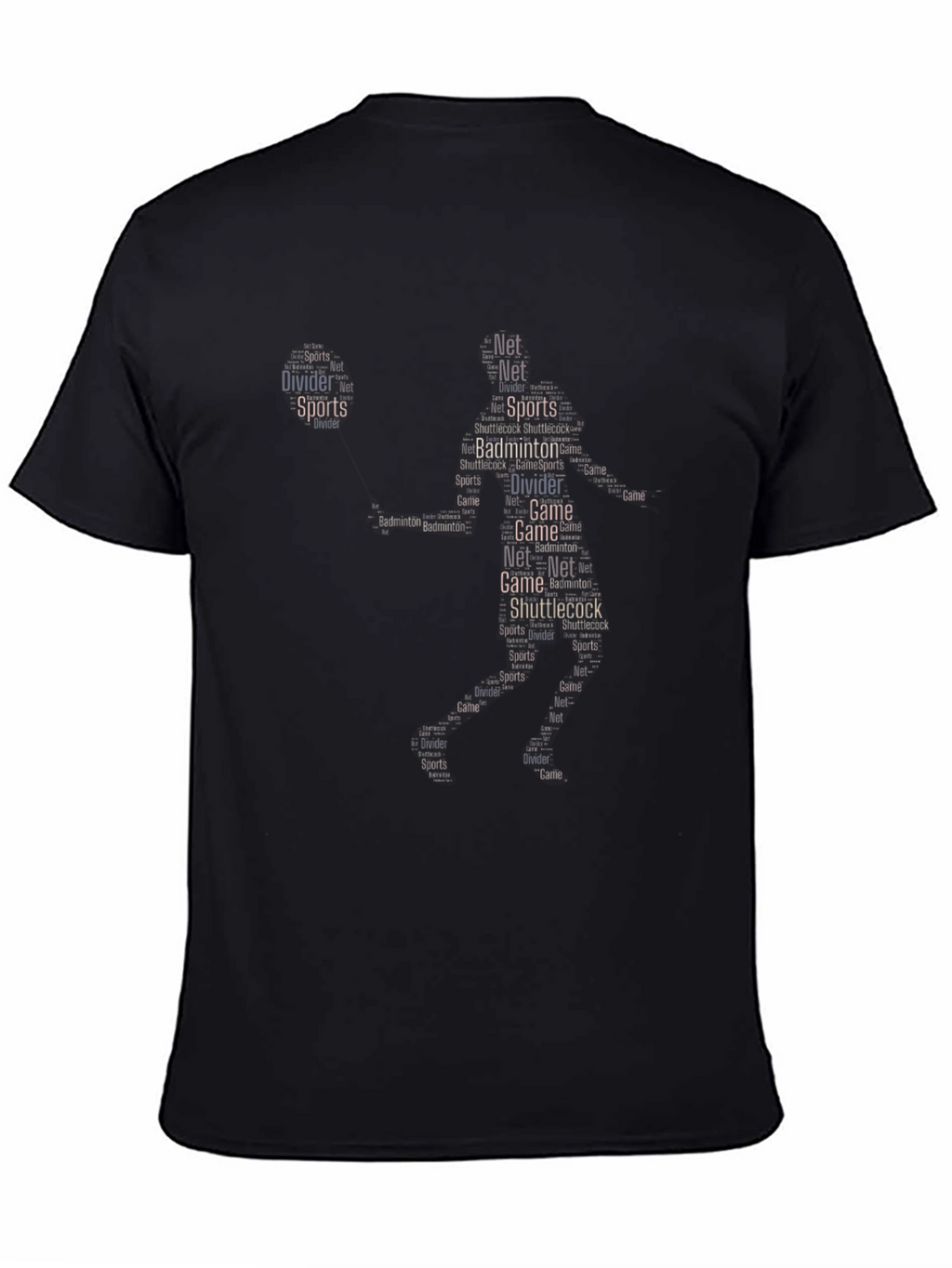Badminton Word Art T-Shirt
