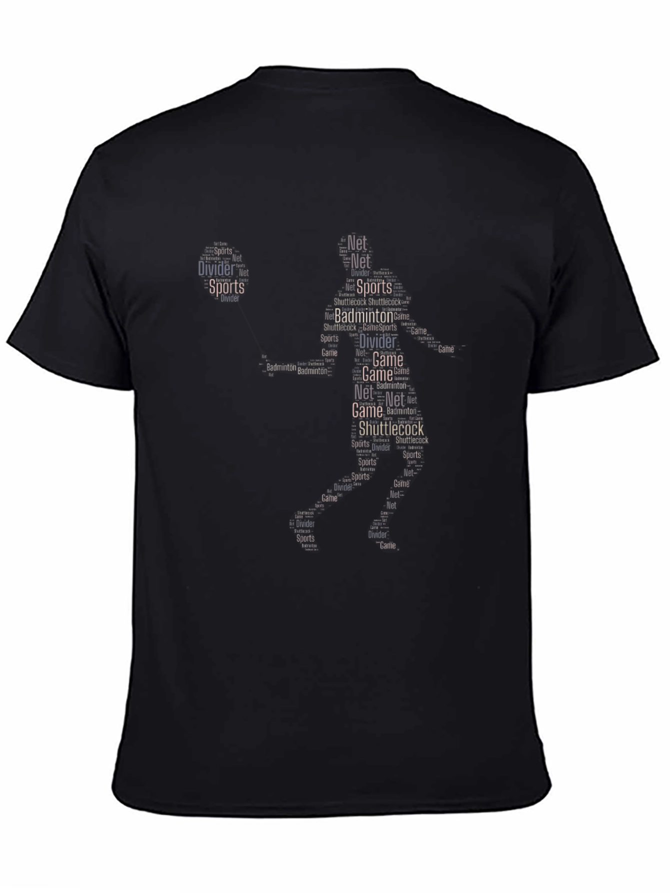 Badminton Word Art T-Shirt