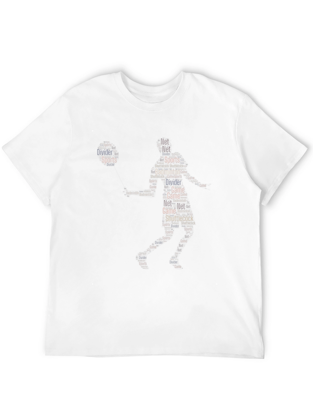 Badminton Word Art T-Shirt