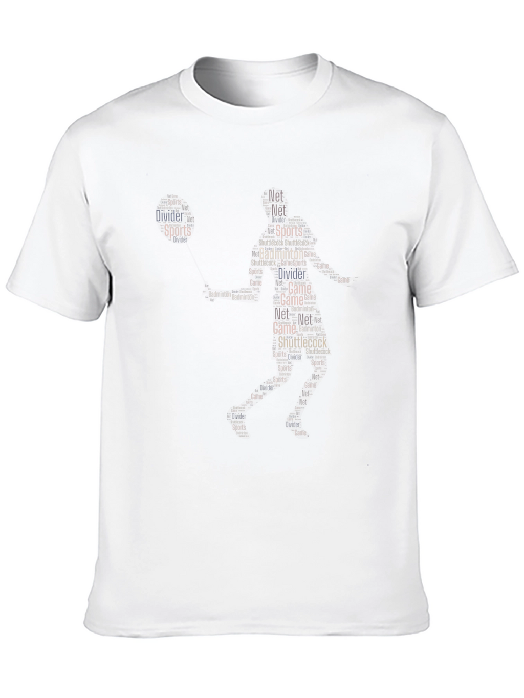 Badminton Word Art T-Shirt