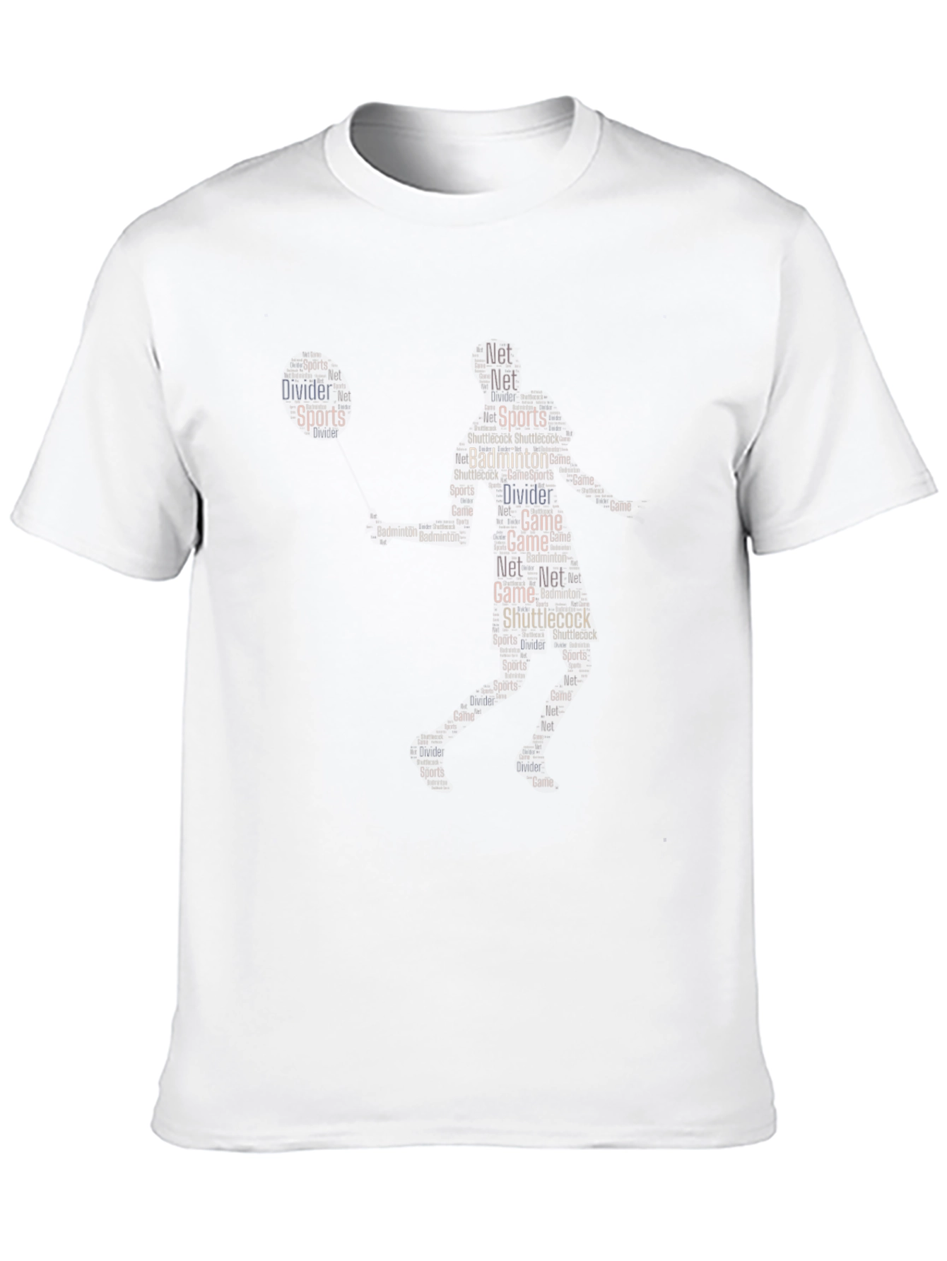 Badminton Word Art T-Shirt