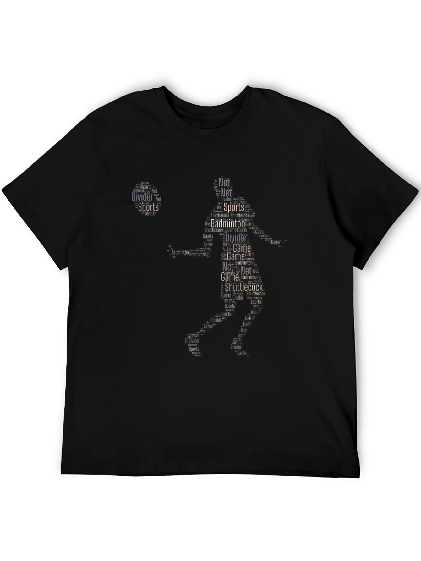 Badminton Word Art T-Shirt