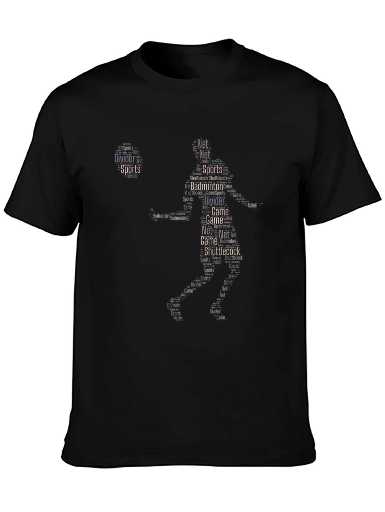 Badminton Word Art T-Shirt