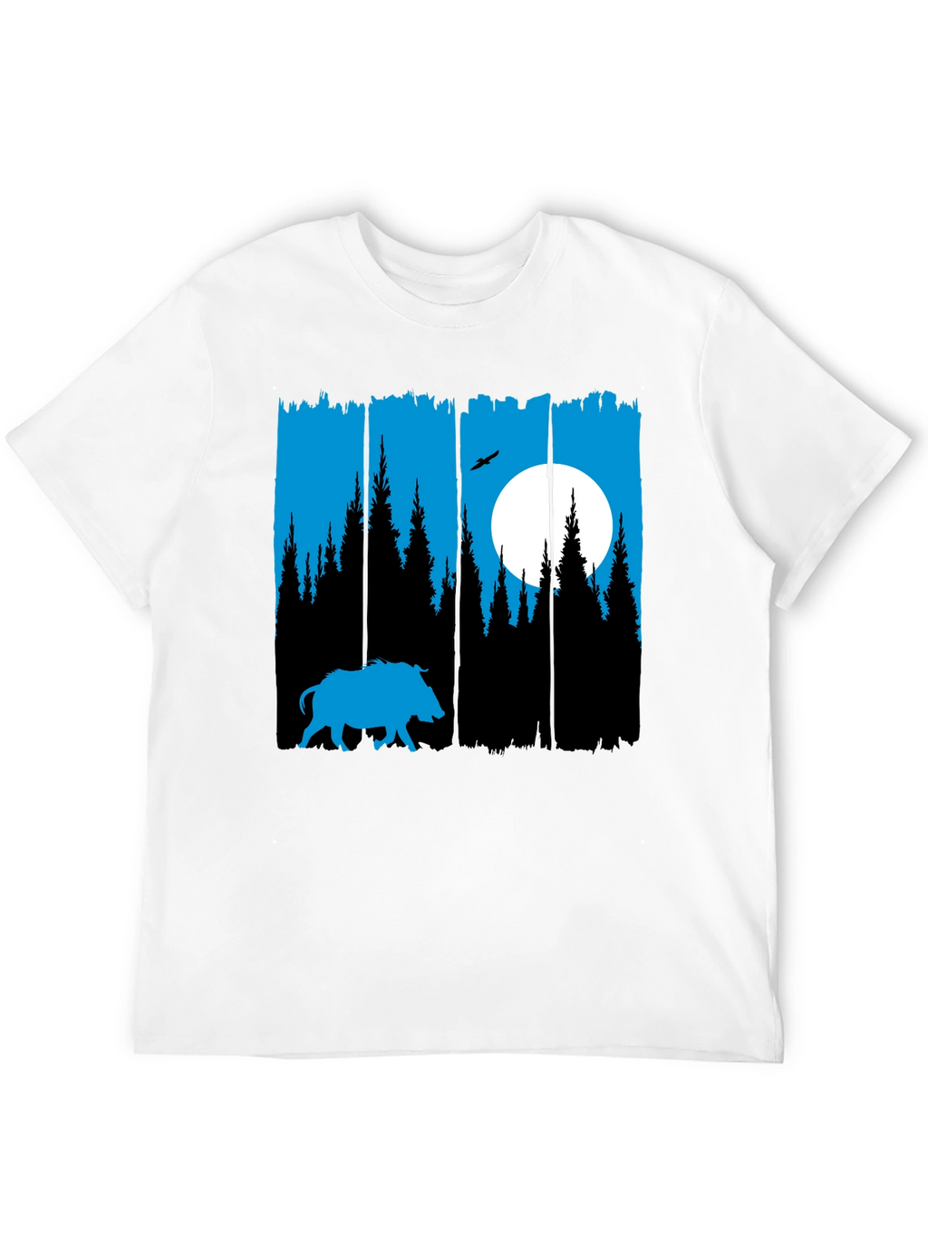 Nature Silhouette Tee: Boar Forest Moon