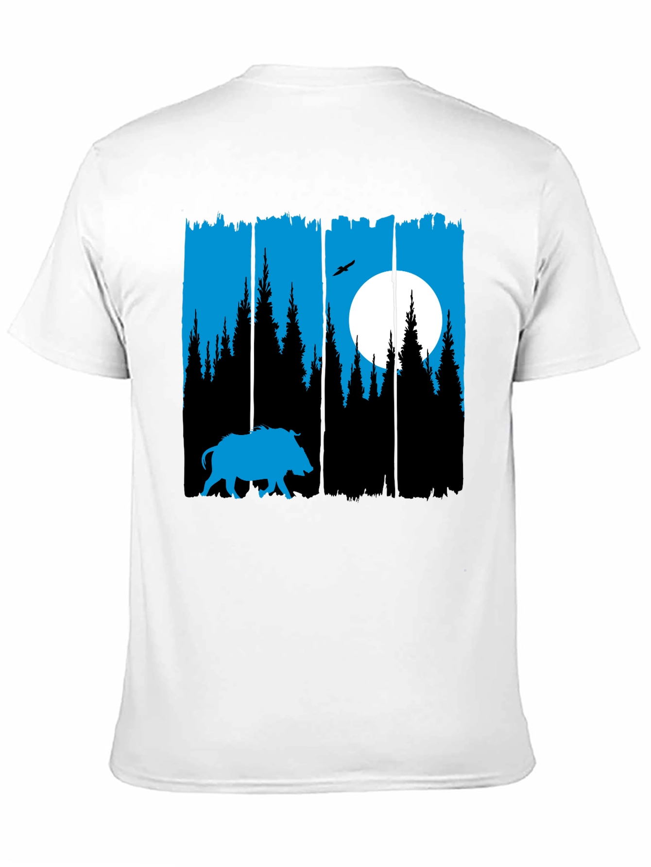 Nature Silhouette Tee: Boar Forest Moon