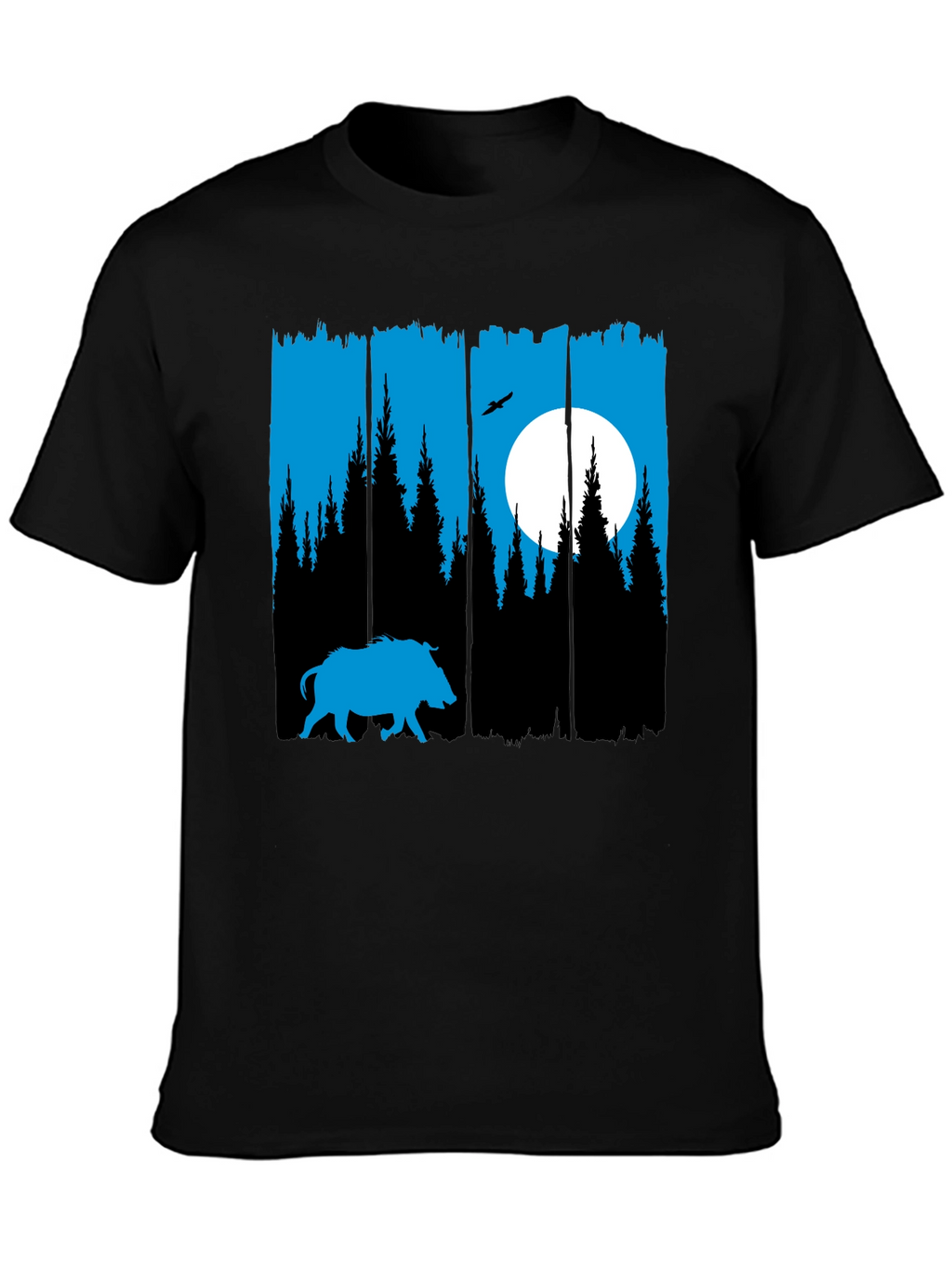 Nature Silhouette Tee: Boar Forest Moon