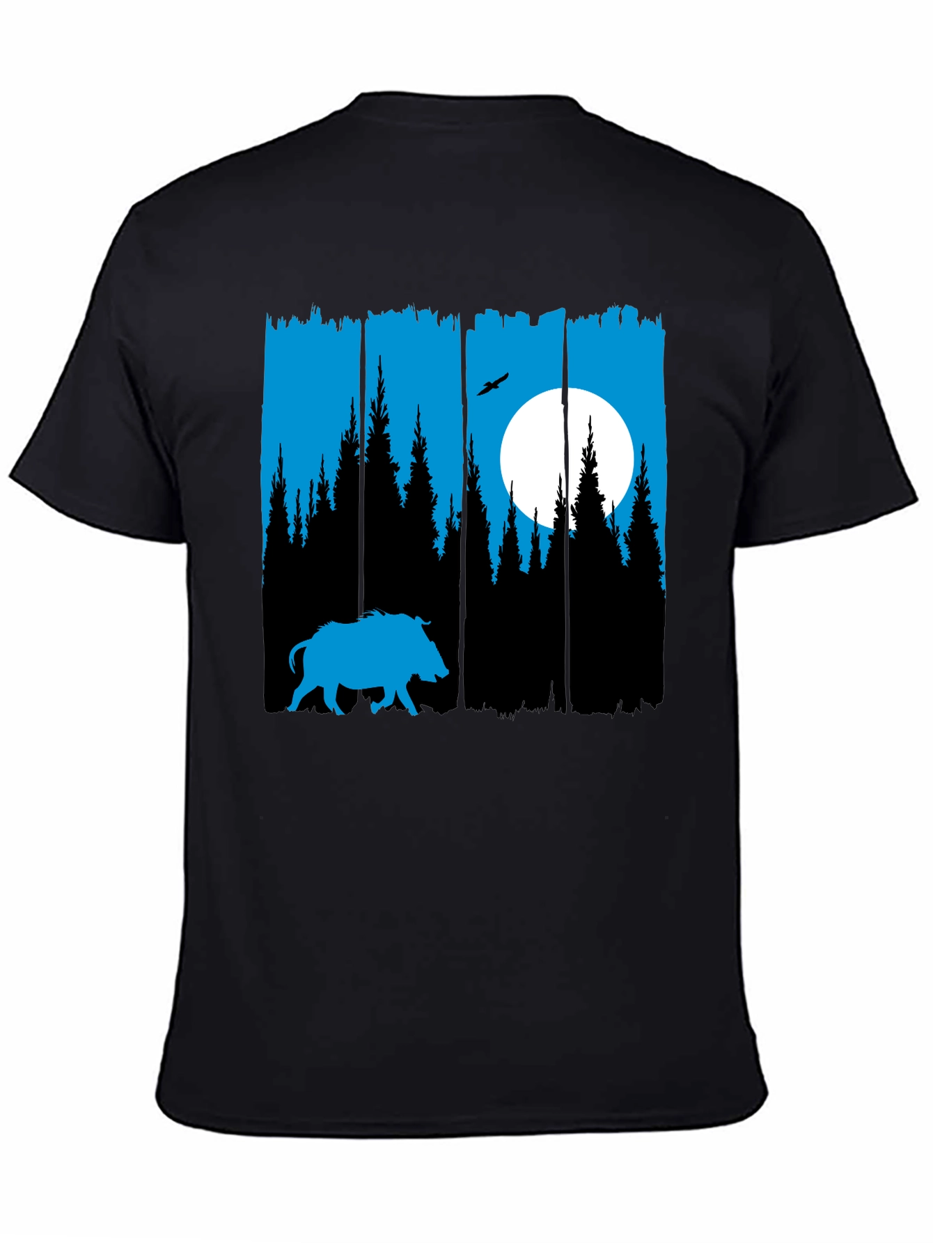 Nature Silhouette Tee: Boar Forest Moon