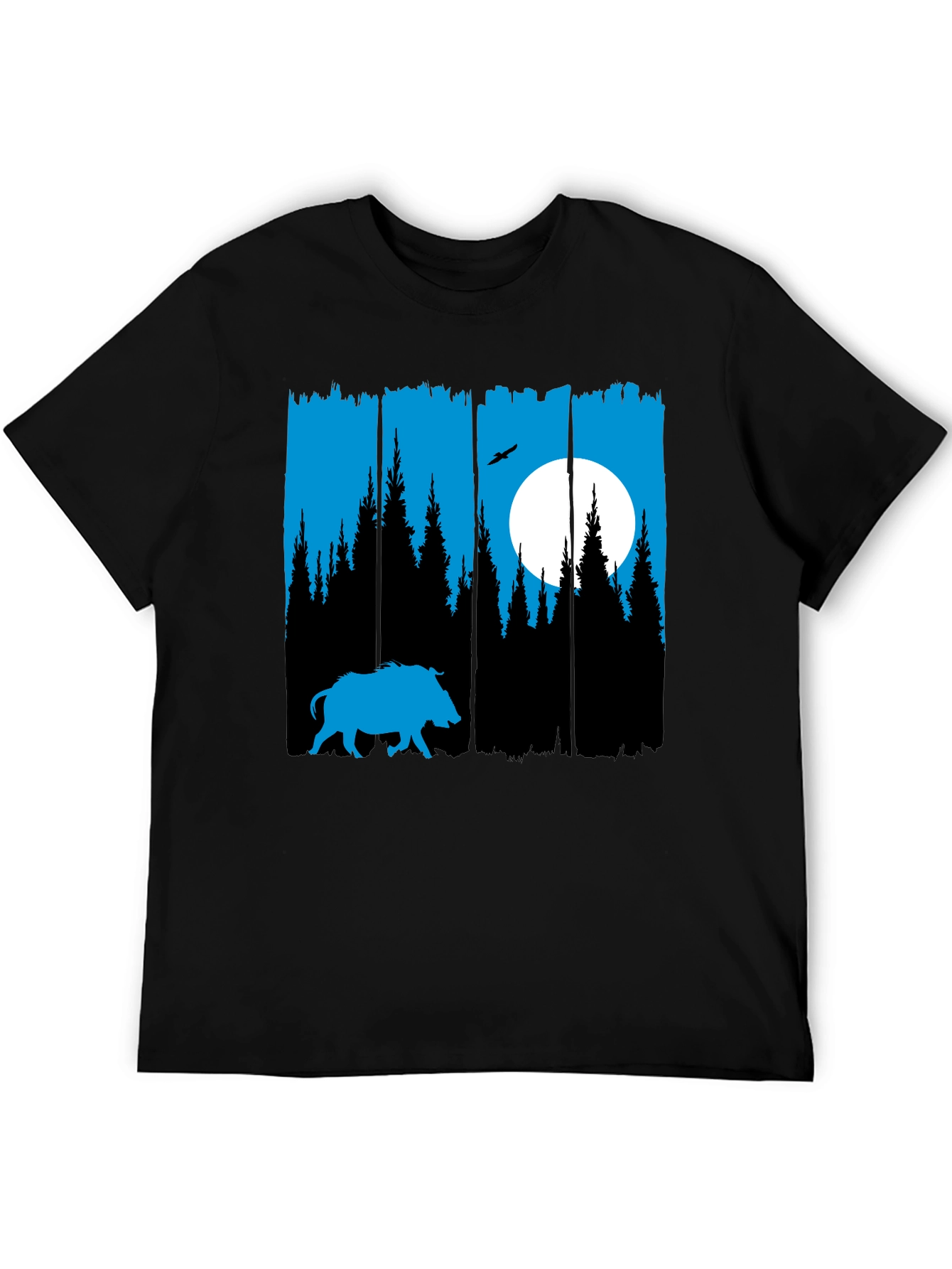 Nature Silhouette Tee: Boar Forest Moon