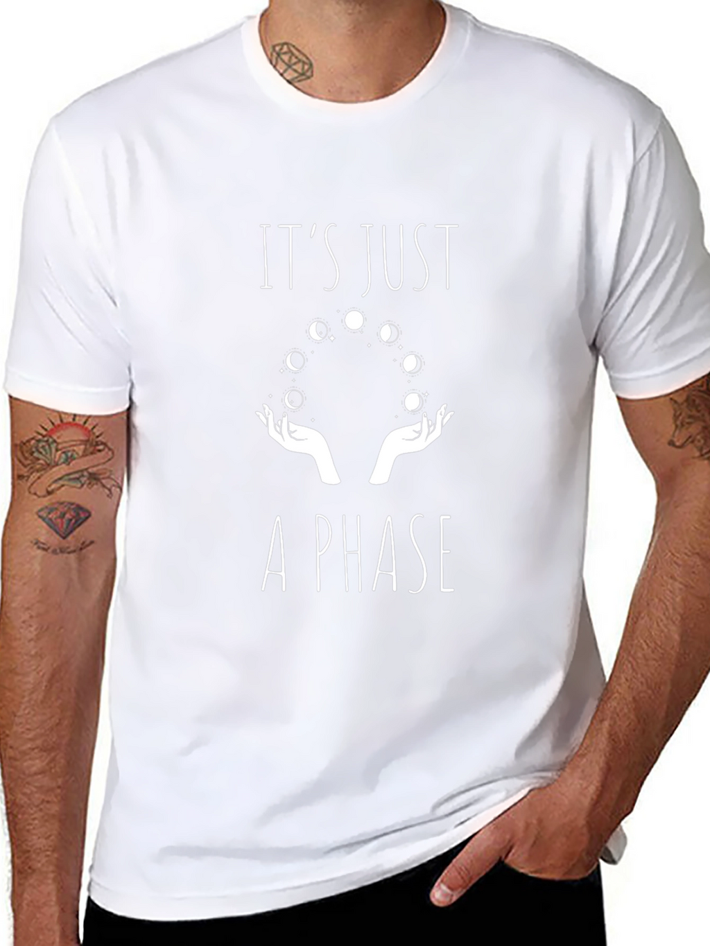 Its Just a Phase Black Graphic T-Shirt