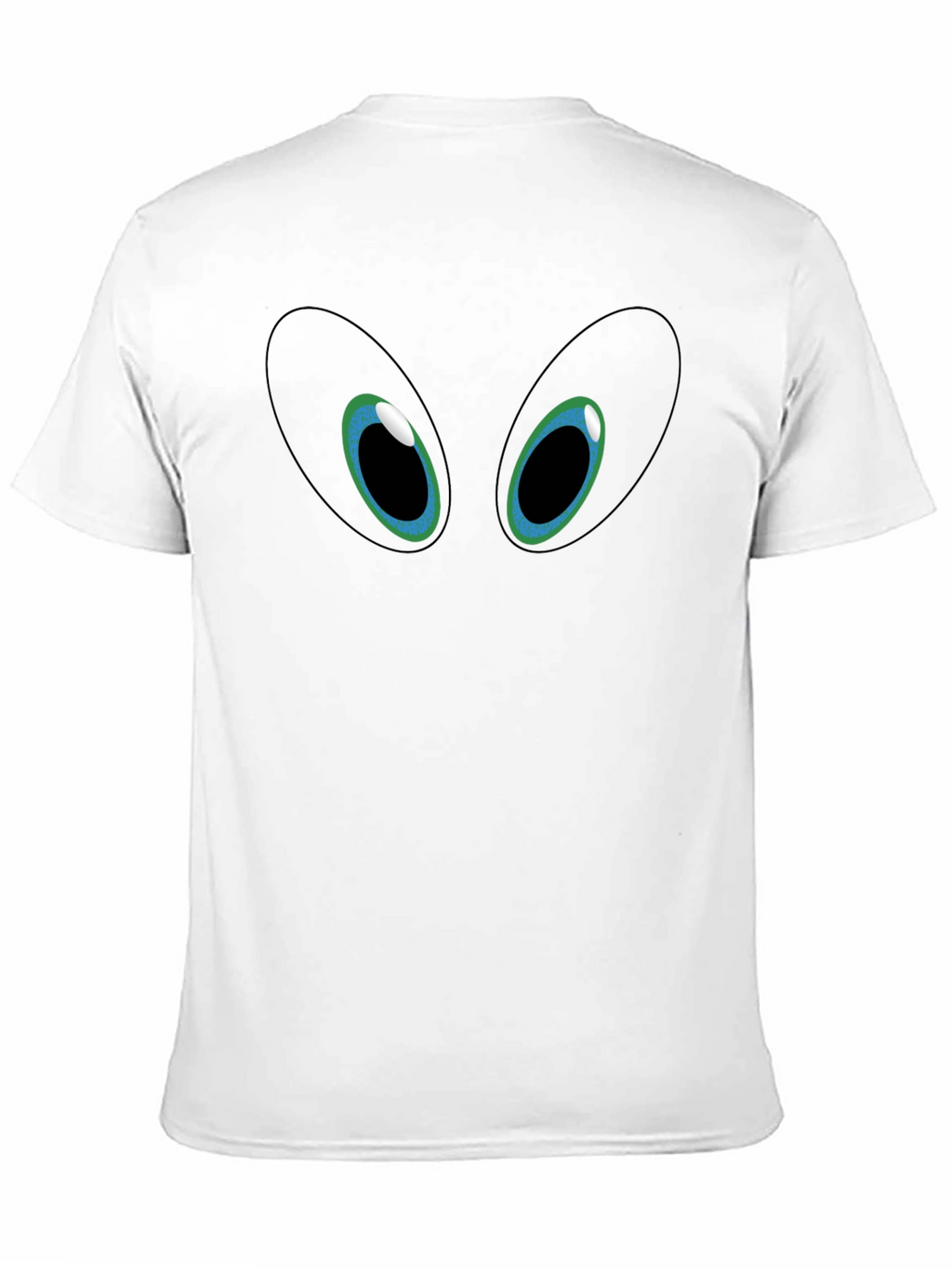Mens Black Graphic Tee - Eyes Design
