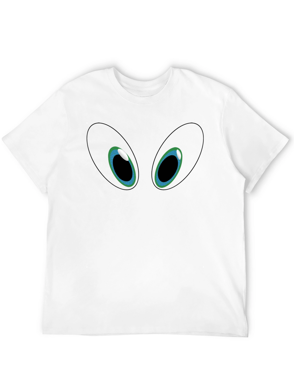 Mens Black Graphic Tee - Eyes Design