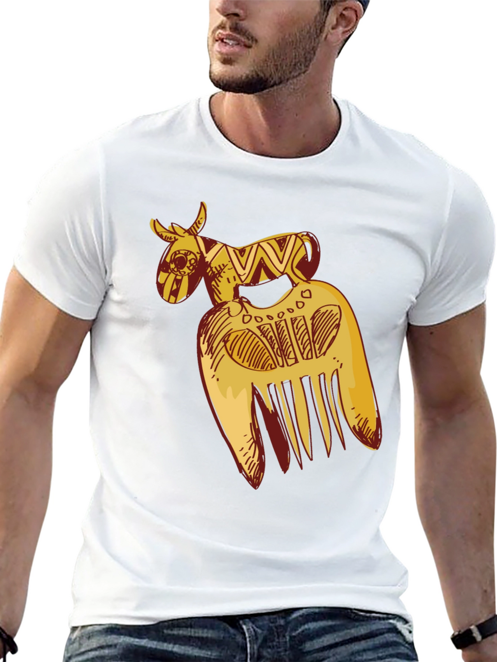 African Comb Black T-Shirt
