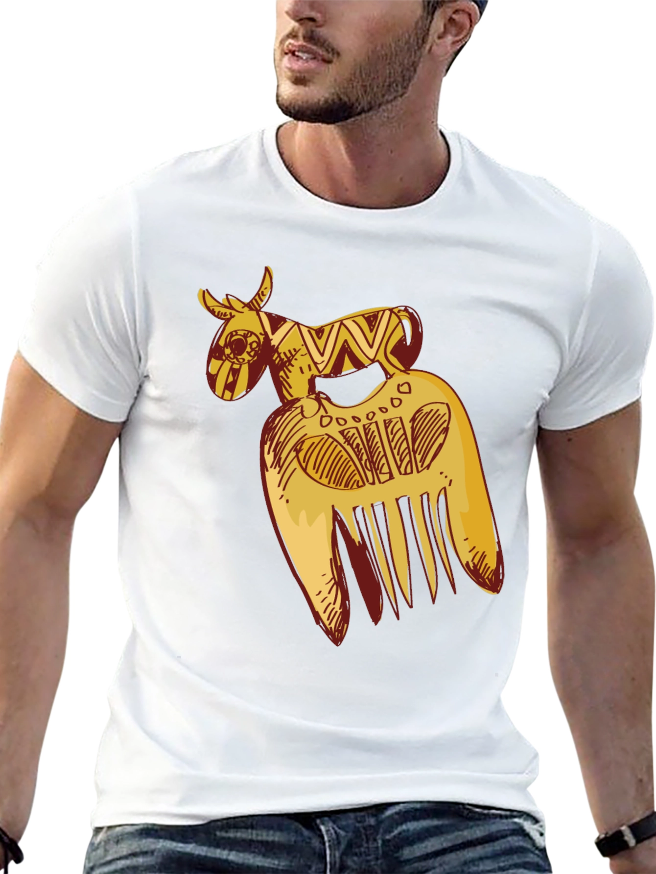 African Comb Black T-Shirt