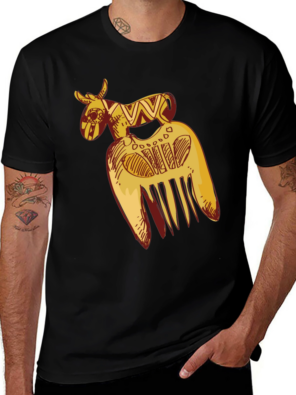 African Comb Black T-Shirt