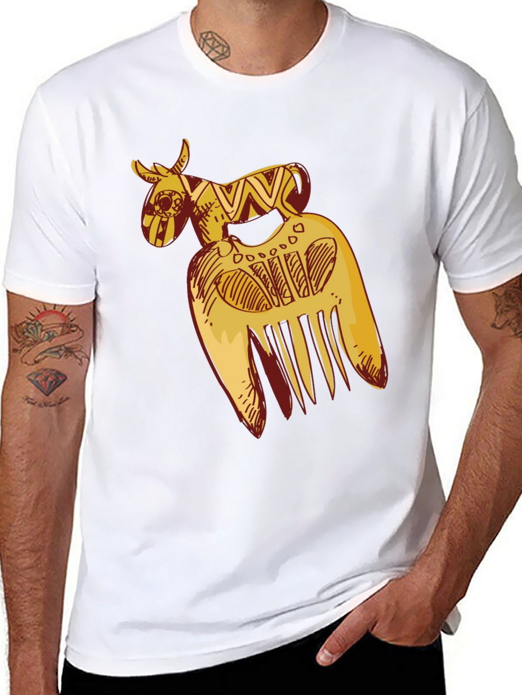 African Comb Black T-Shirt