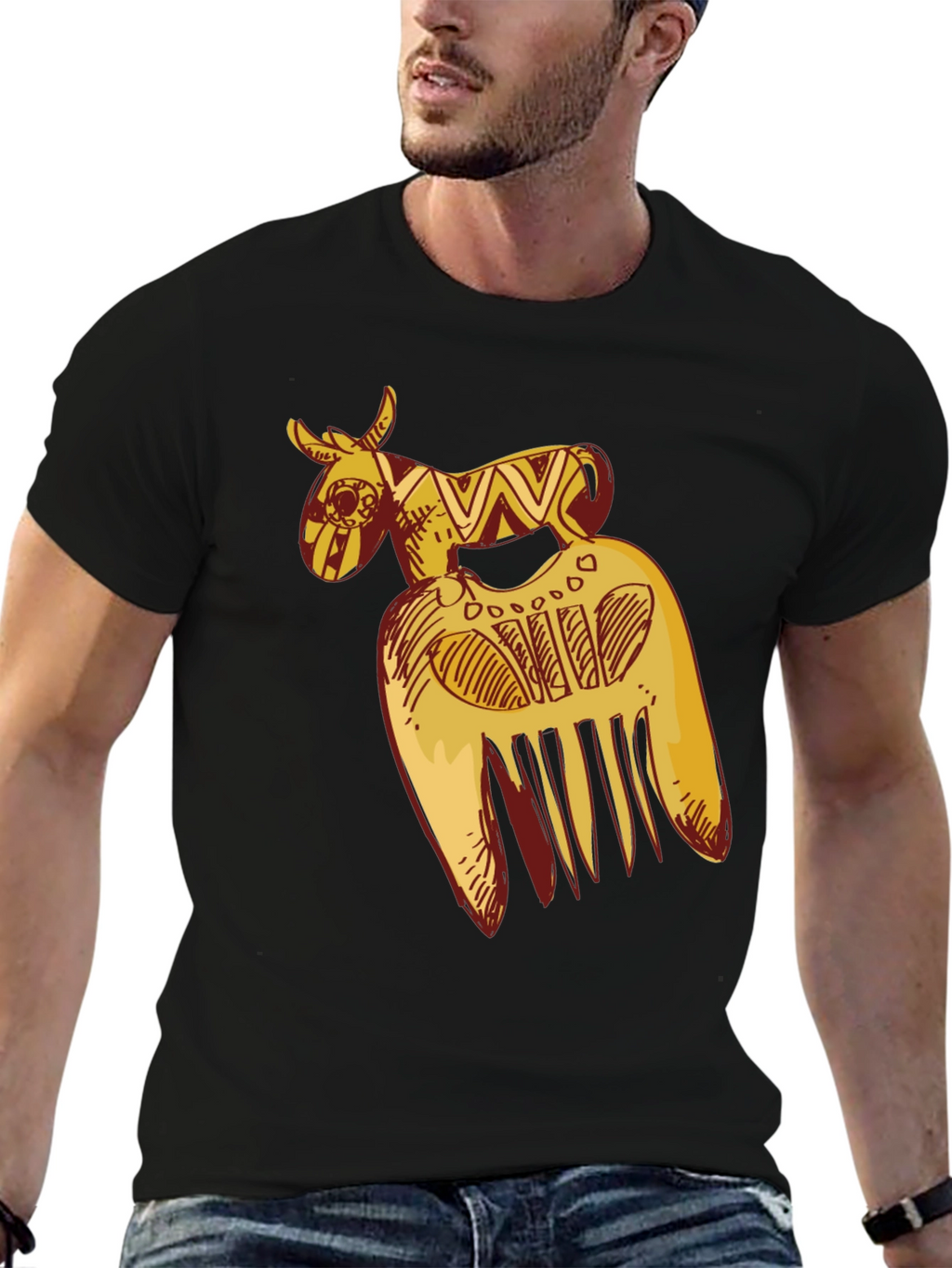 African Comb Black T-Shirt