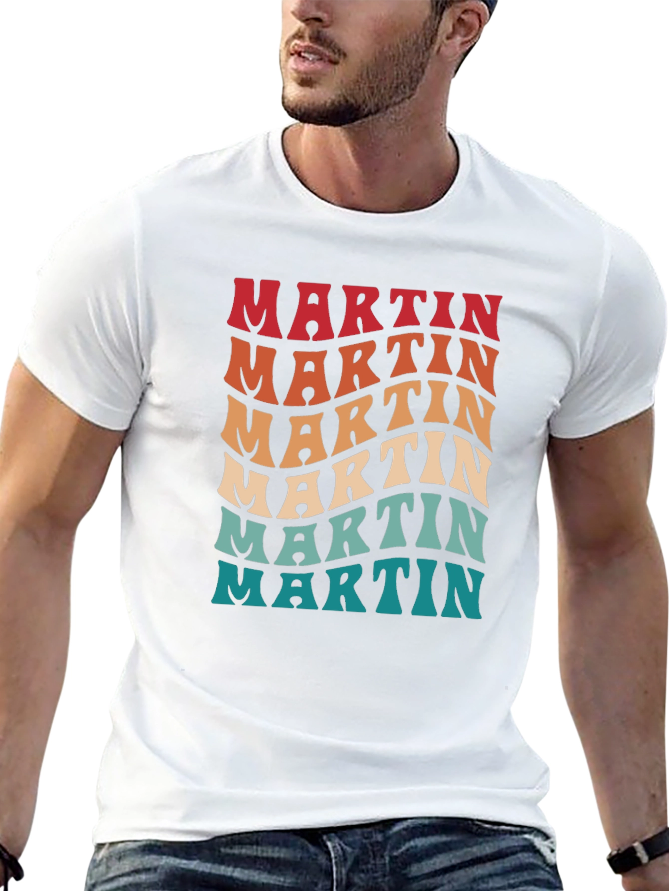 Retro Martin T-Shirt - Personalized Name Design