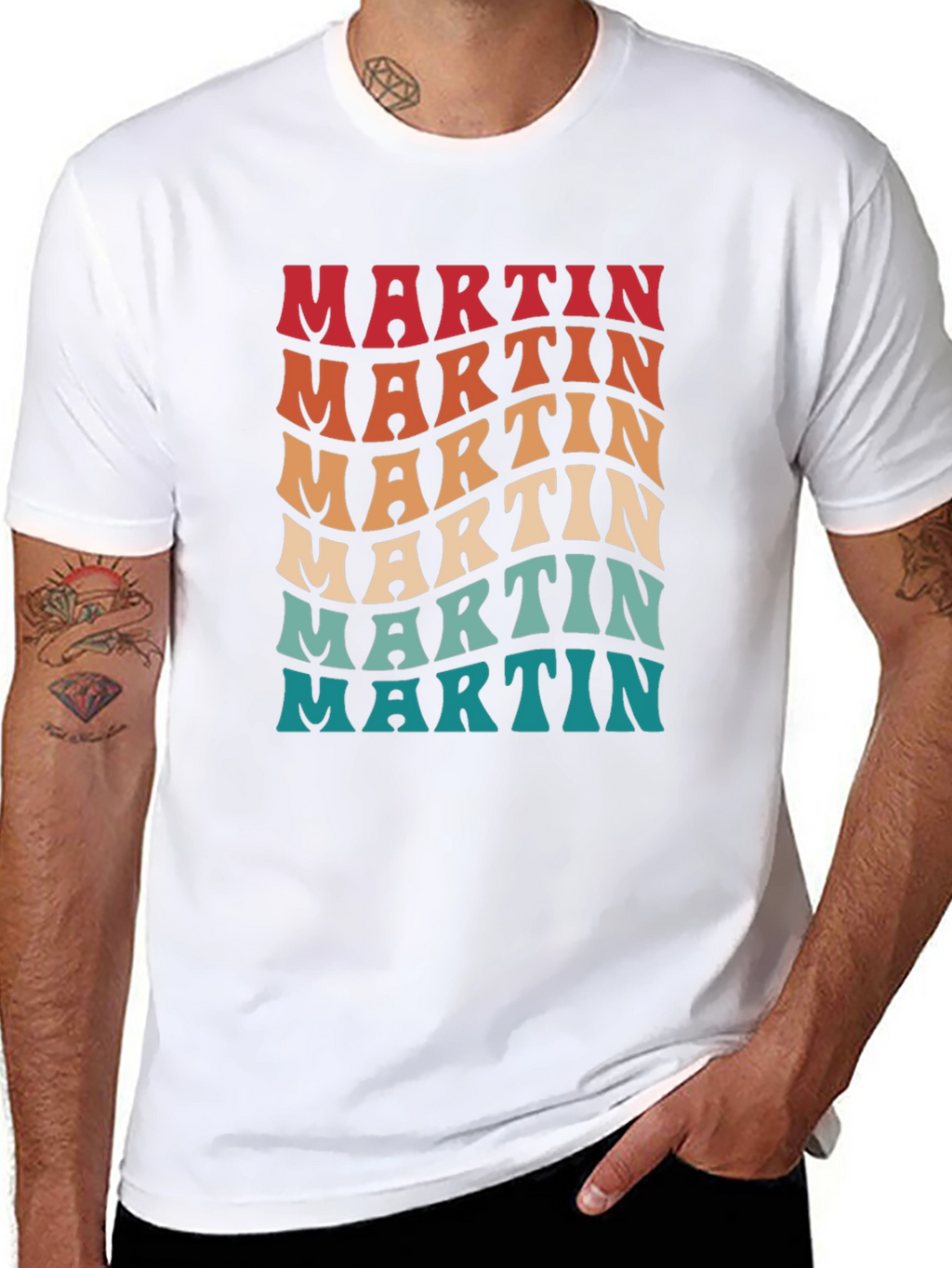 Retro Martin T-Shirt - Personalized Name Design