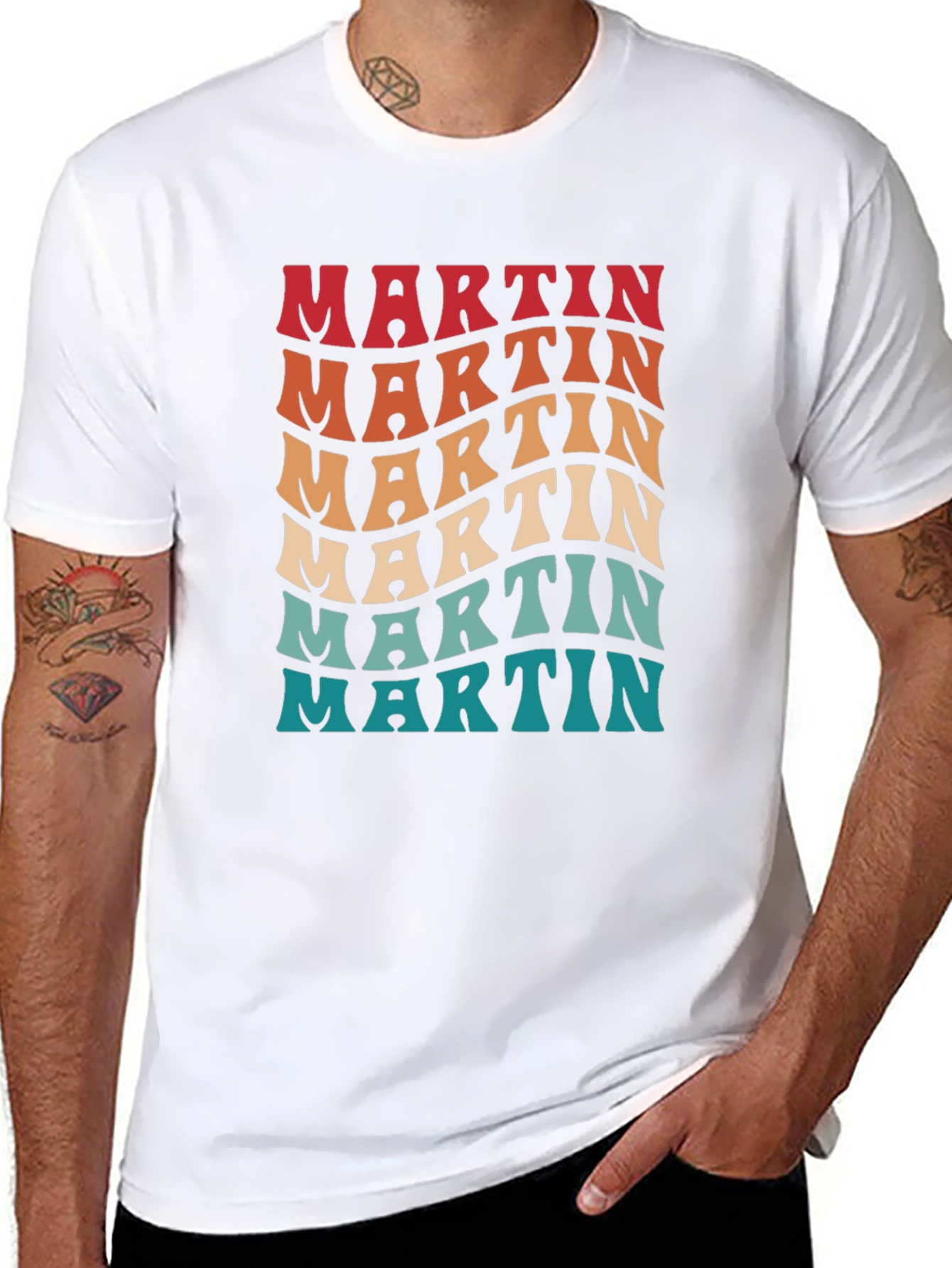 Retro Martin T-Shirt - Personalized Name Design