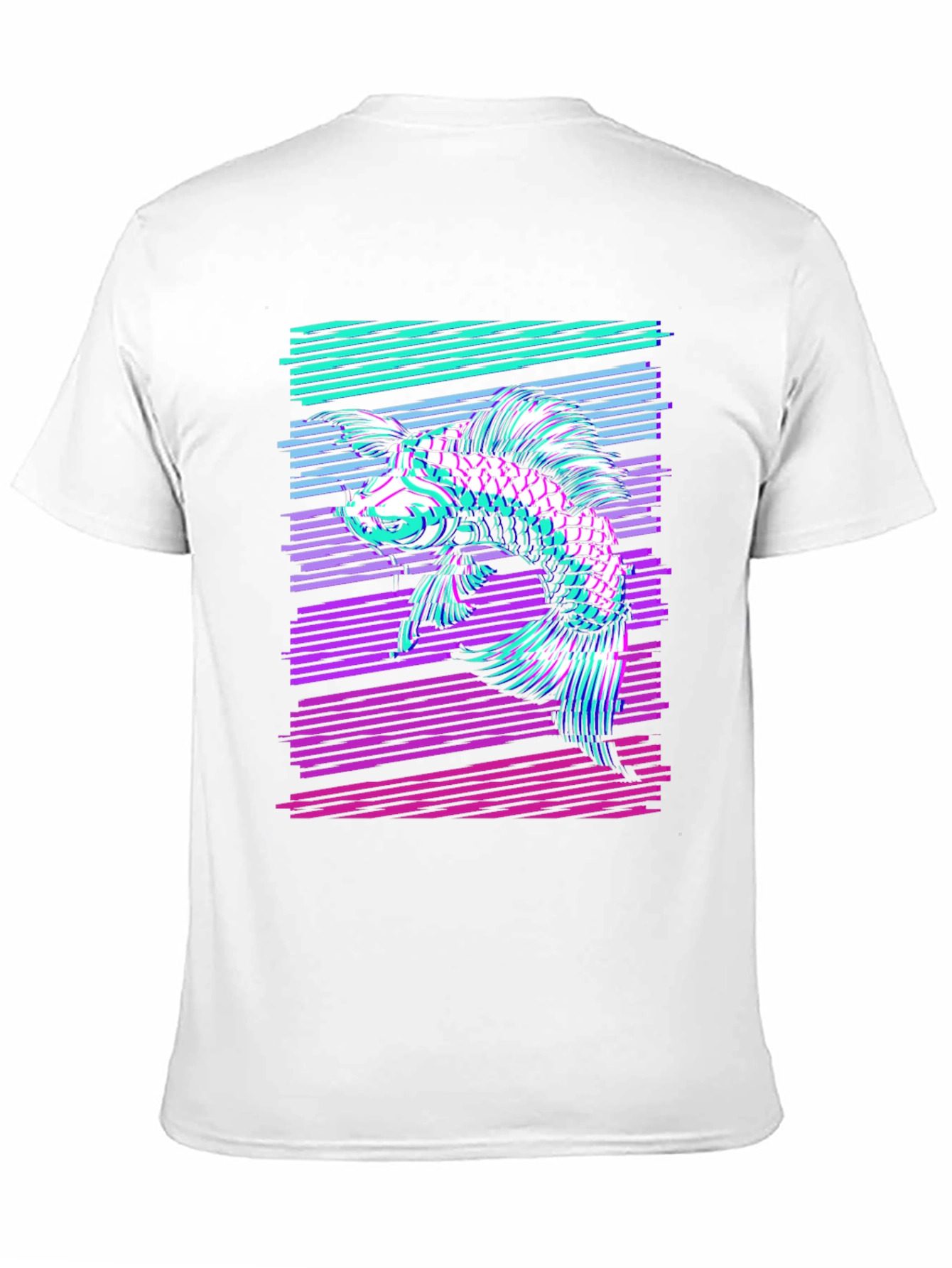 Retro Koi Fish Graphic T-Shirt - Stylish Comfort