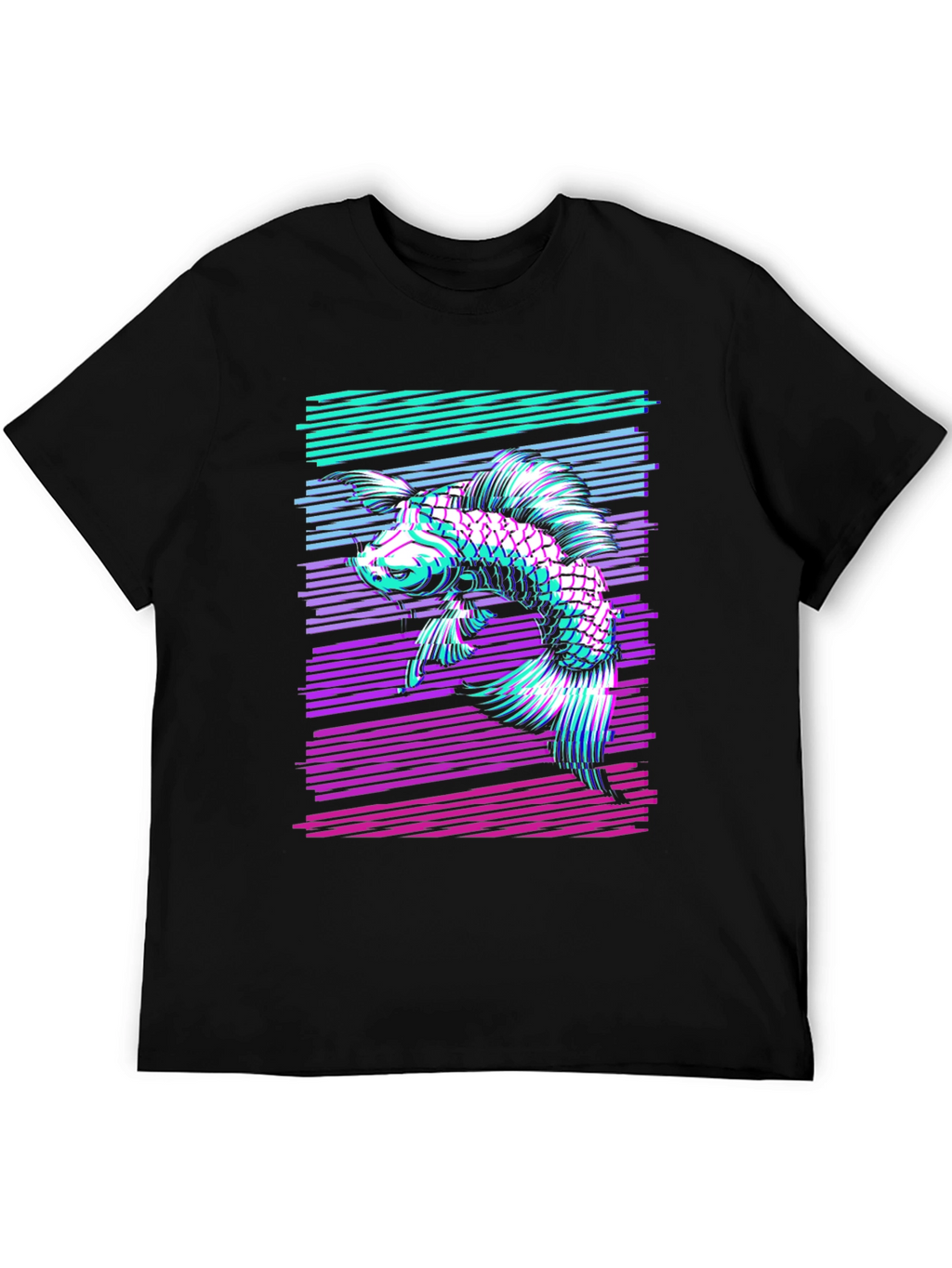 Retro Koi Fish Graphic T-Shirt - Stylish Comfort