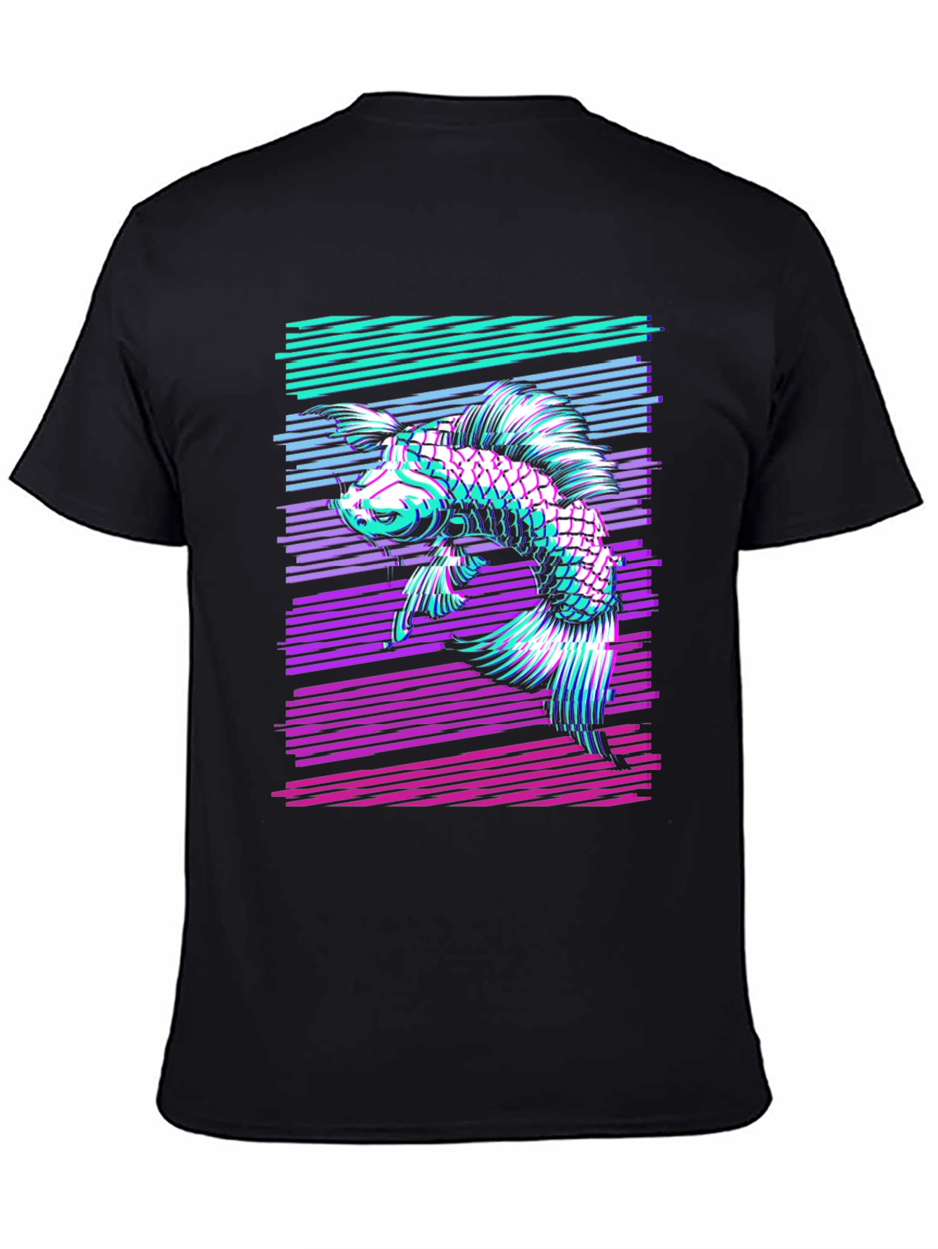 Retro Koi Fish Graphic T-Shirt - Stylish Comfort