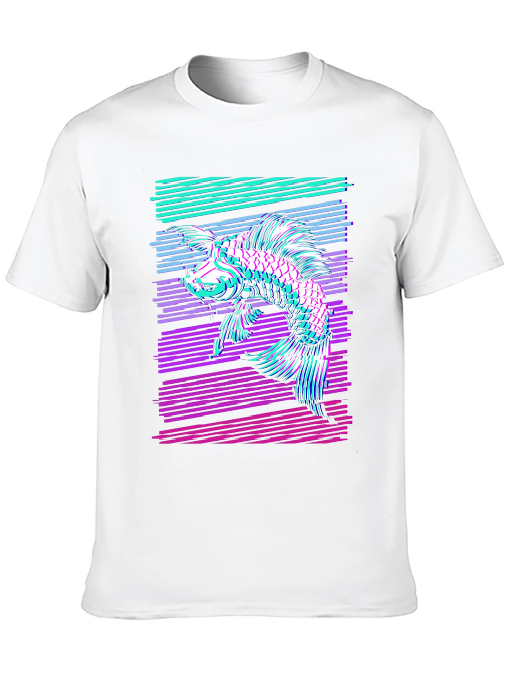 Retro Koi Fish Graphic T-Shirt - Stylish Comfort