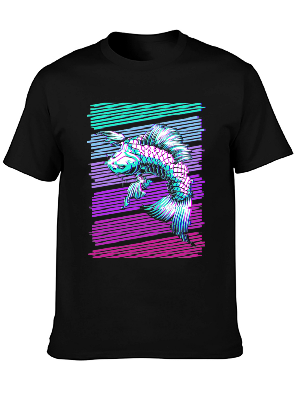 Retro Koi Fish Graphic T-Shirt - Stylish Comfort