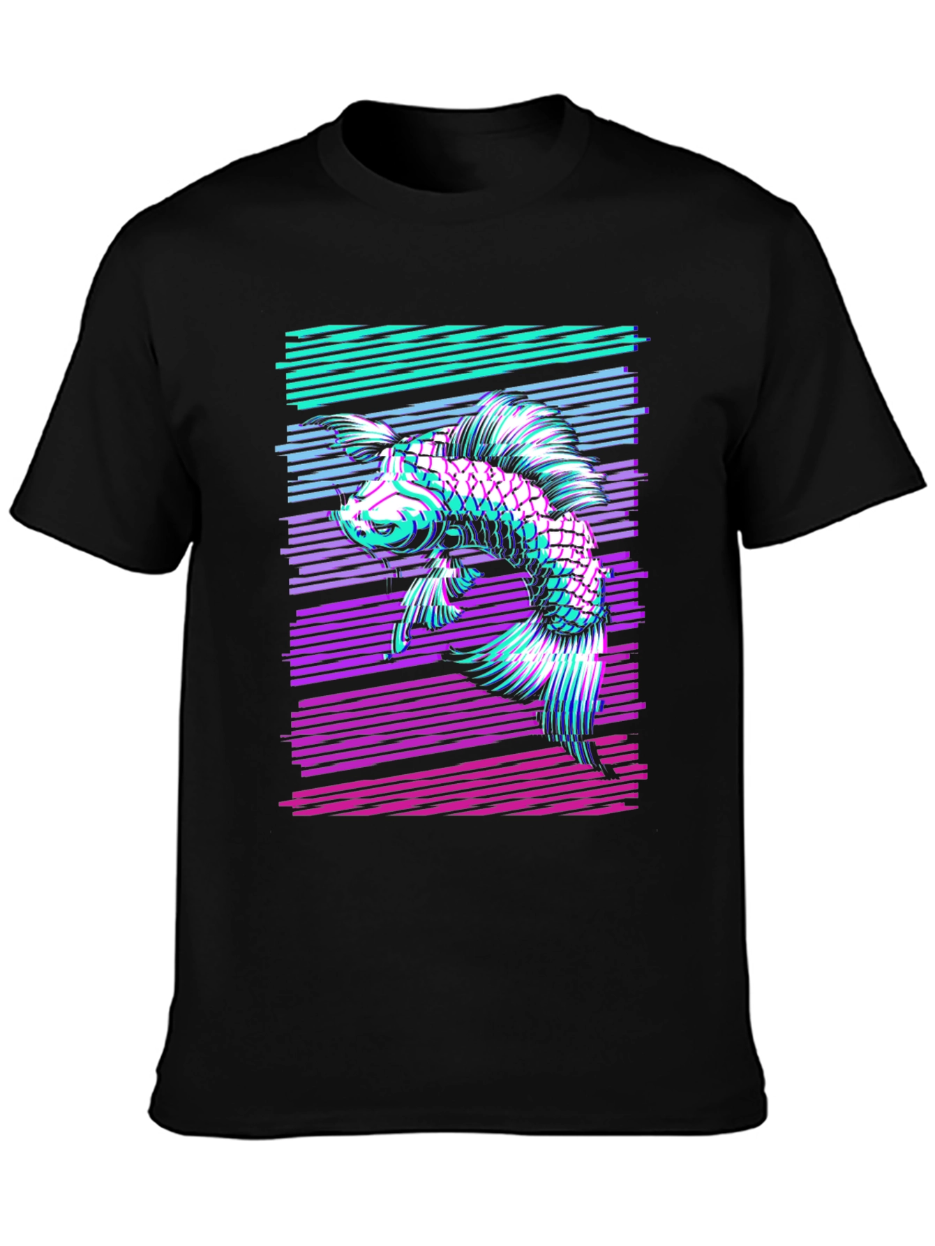 Retro Koi Fish Graphic T-Shirt - Stylish Comfort
