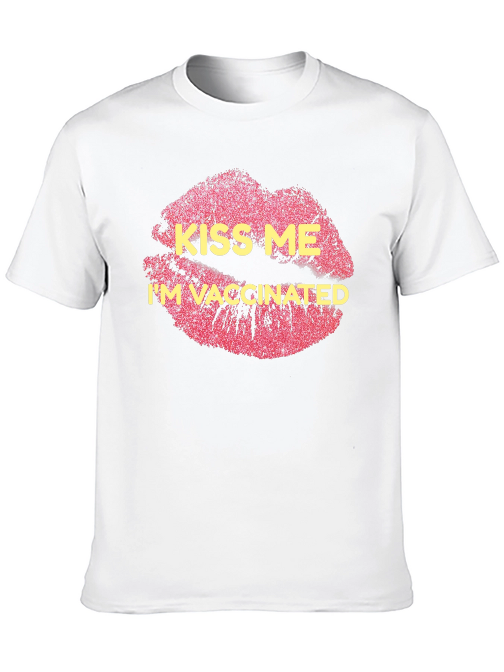 Kiss Me Im Vaccinated Black T-Shirt