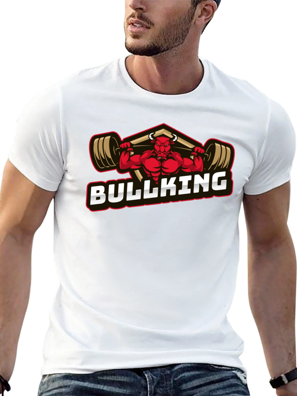 Bulking Bull Graphic Tee - Gym Beast Mode