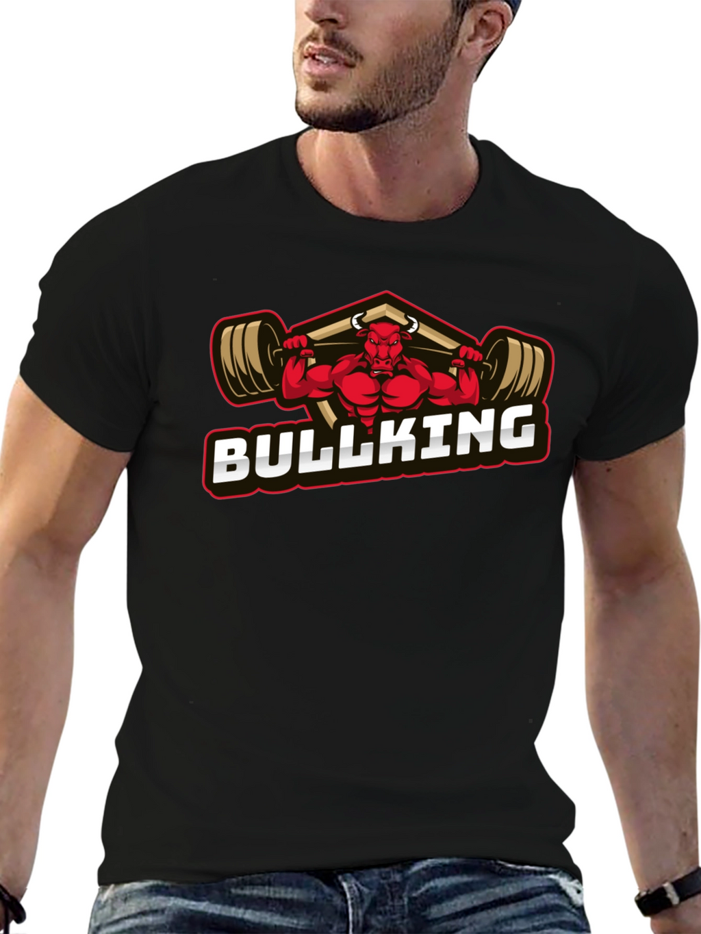 Bulking Bull Graphic Tee - Gym Beast Mode