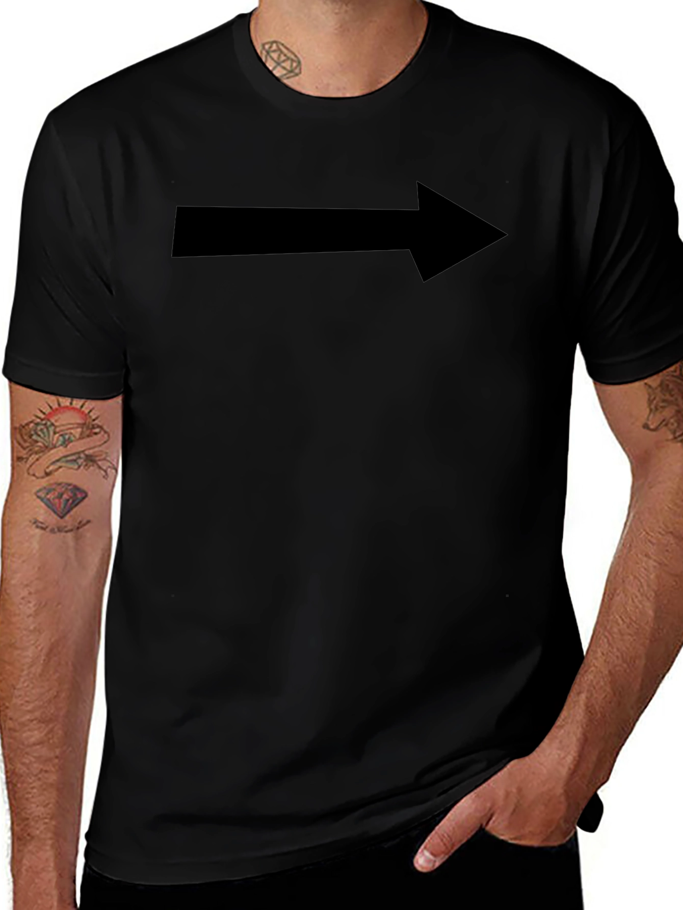 Arrow Graphic T-Shirt - Mens Black Tee