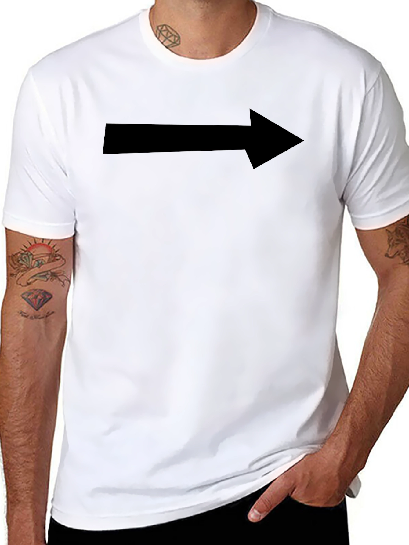 Arrow Graphic T-Shirt - Mens Black Tee
