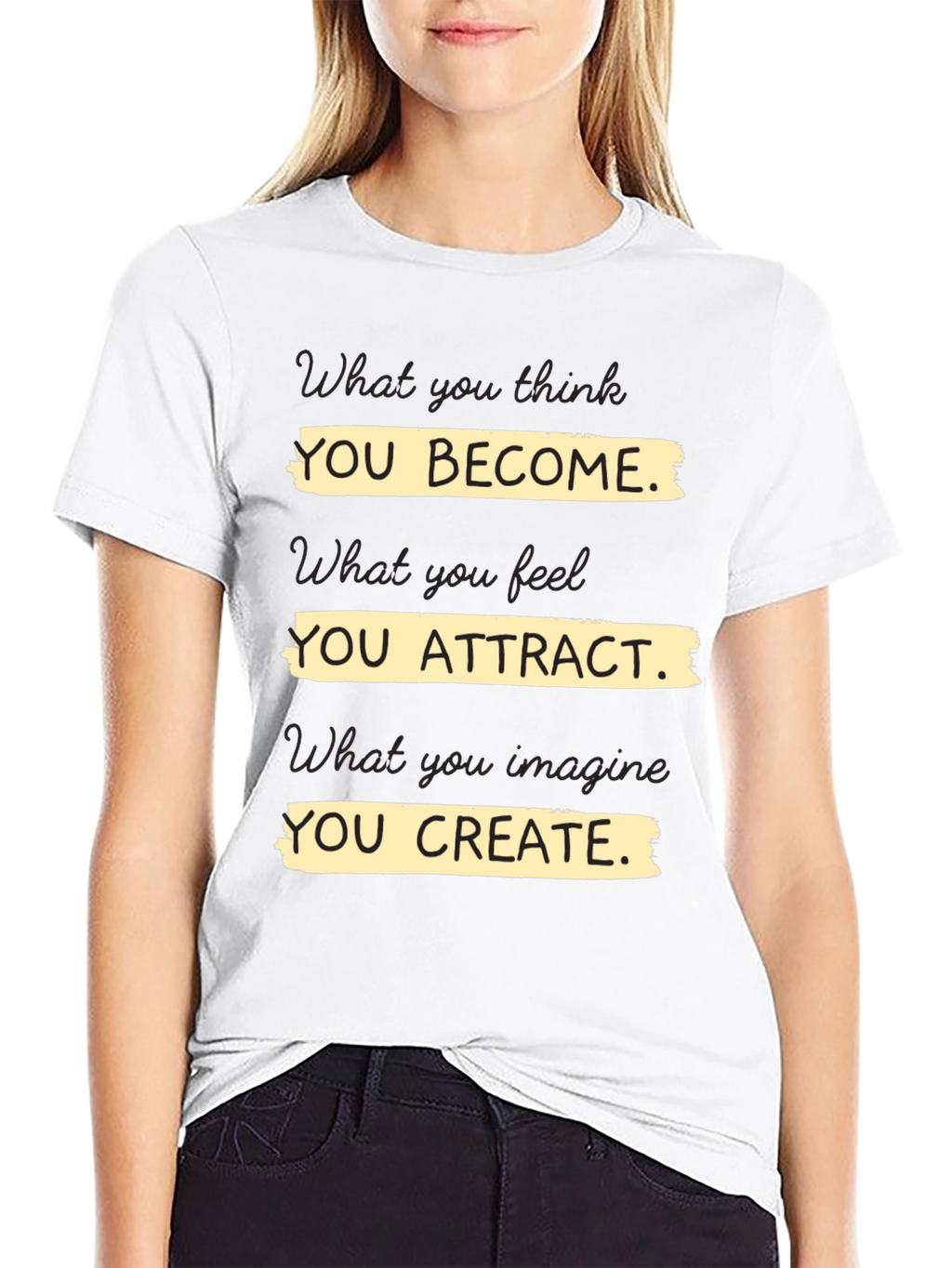 Motivational T-Shirt - You Become Attract Create