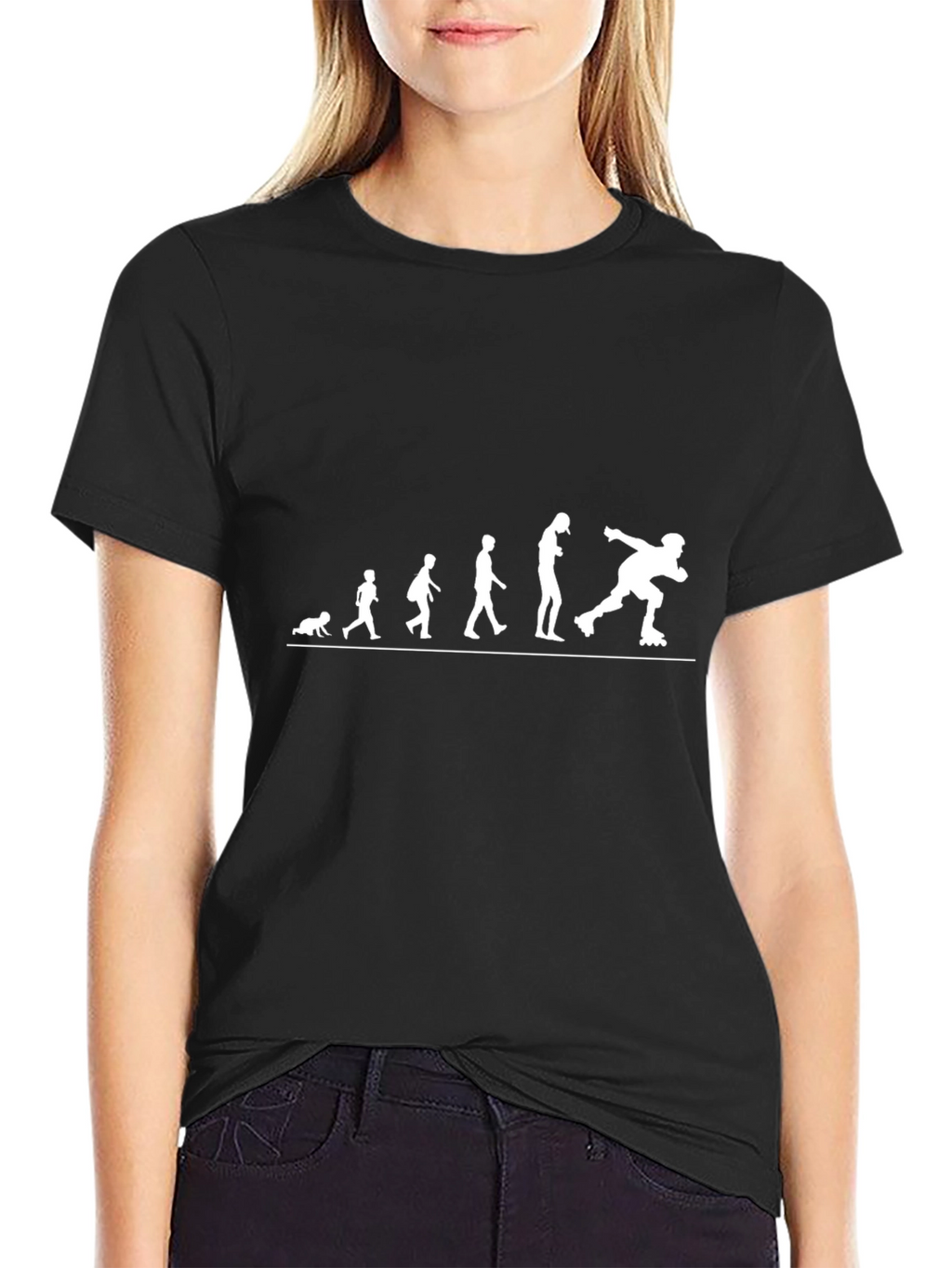 Evolution of Roller Skating T-Shirt - Black